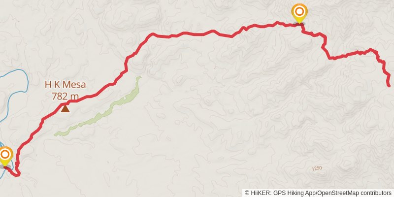 Dutchman Grave Trail via Willow Springs Trail stage 3 Map