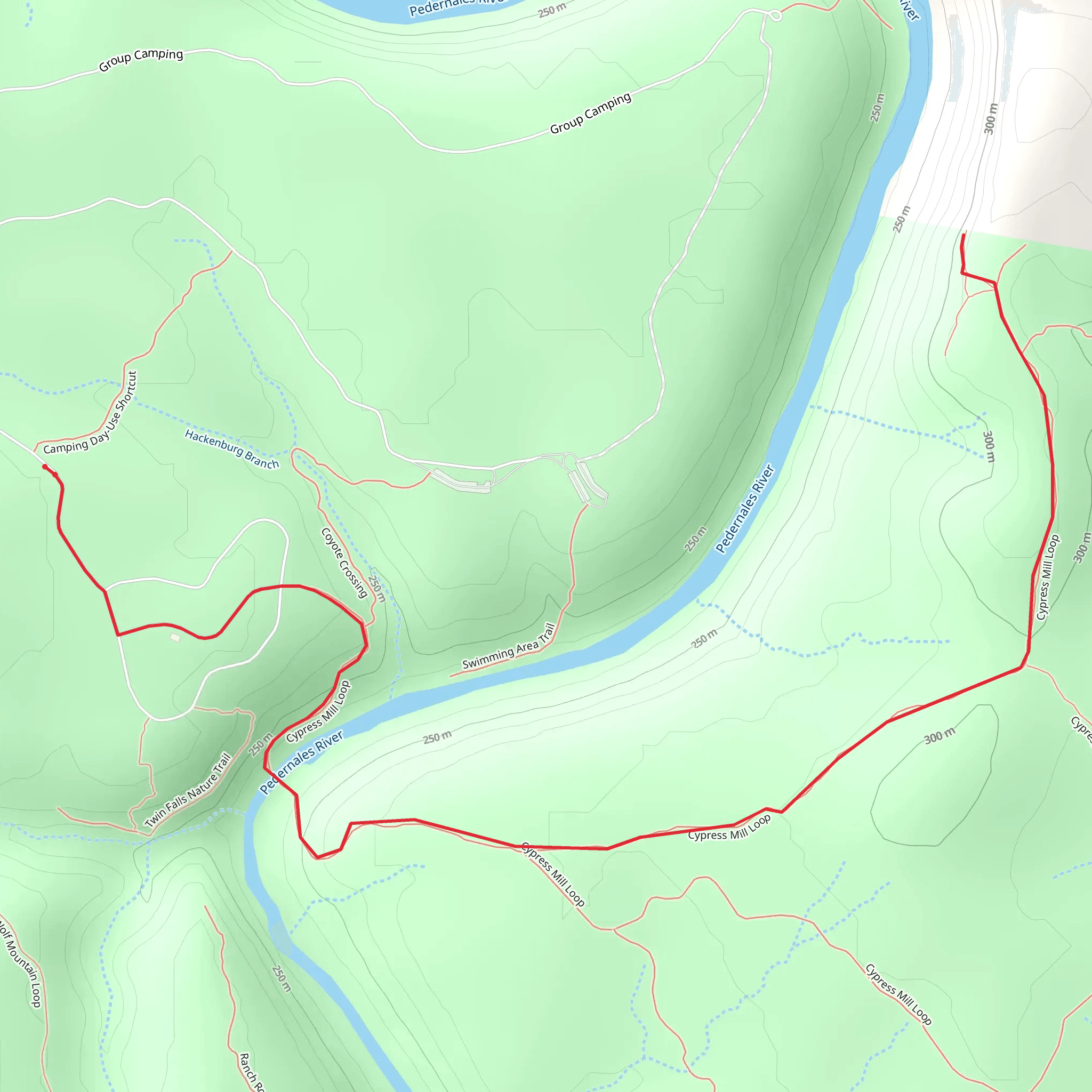 Trammel Crossing and 5-5 Mile Loop Trail mobile static map