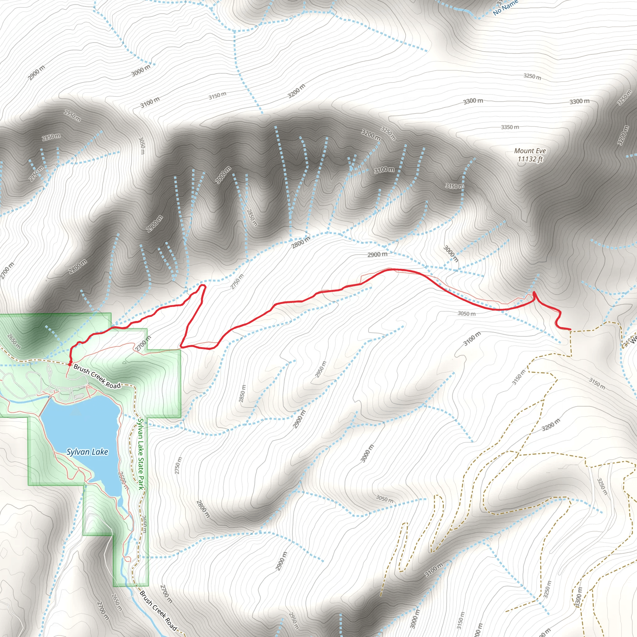 Sneve Gulch Trail mobile static map