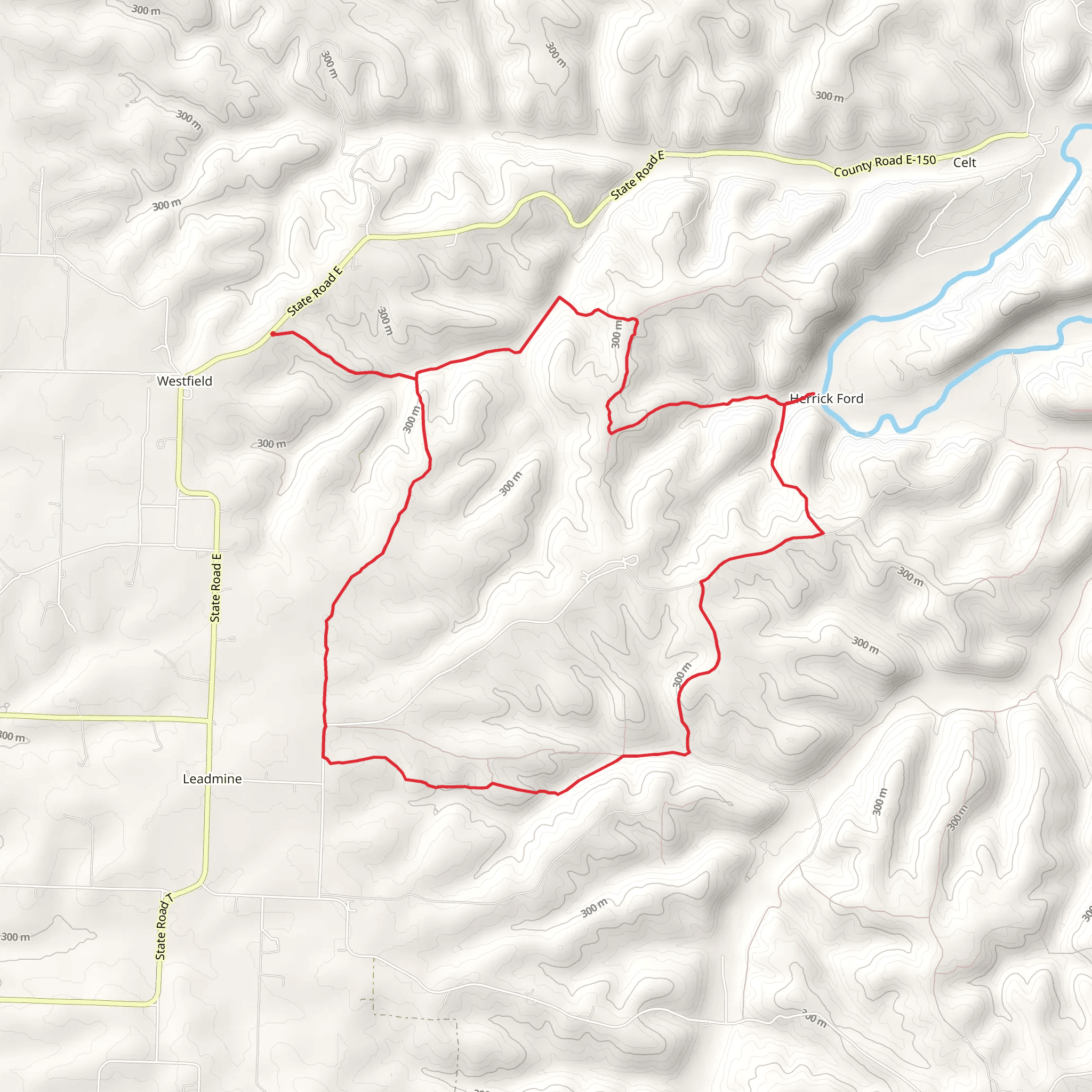Westfield to Herrick Ford Loop mobile static map