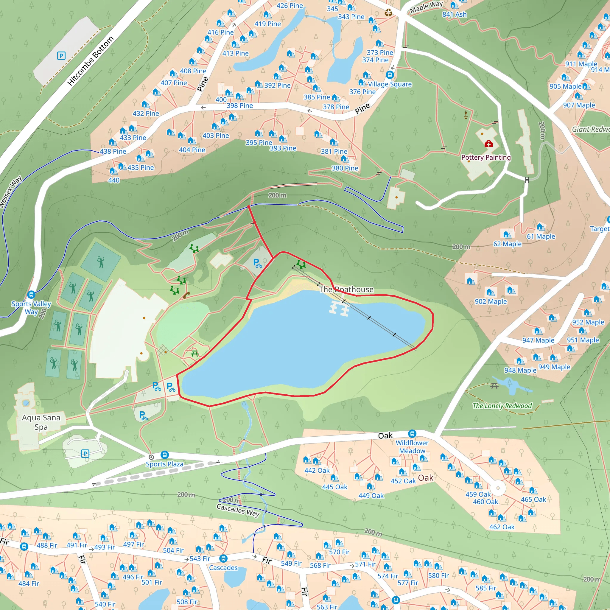 Aqua Parc Loop - Center Parcs Longleat Forest mobile static map