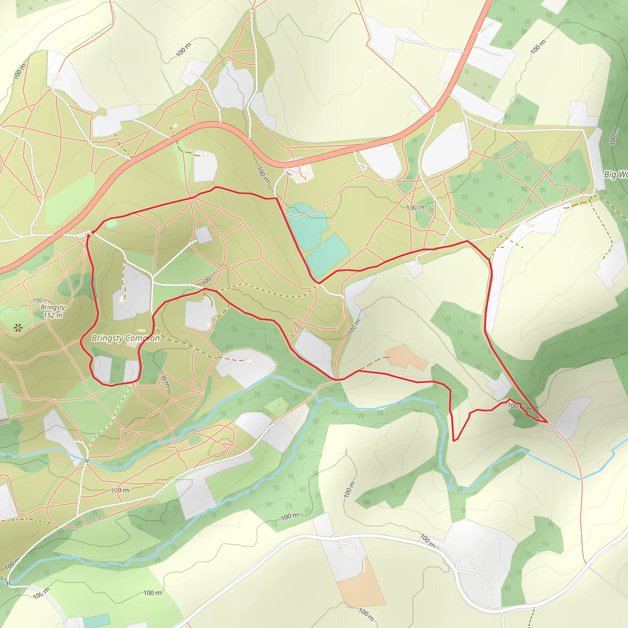 Bringsty Common Loop mobile static map