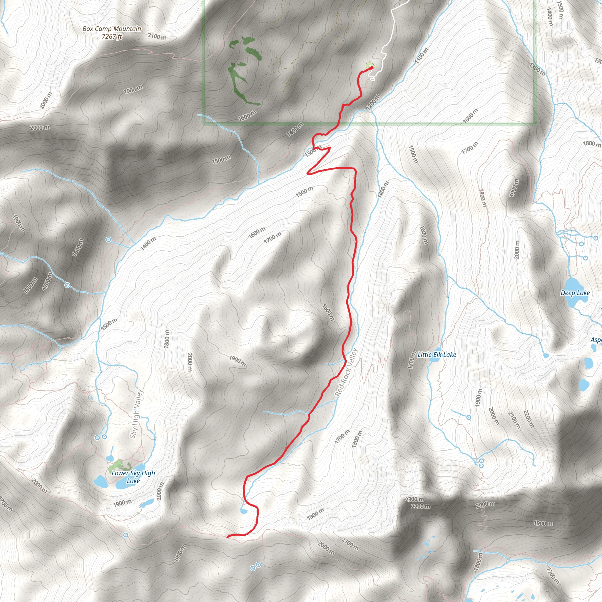 Red Rock Creek via Canyon Creek Trail mobile static map