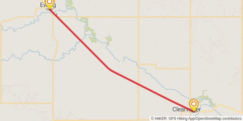 Cowboy Trail stage 4 Map