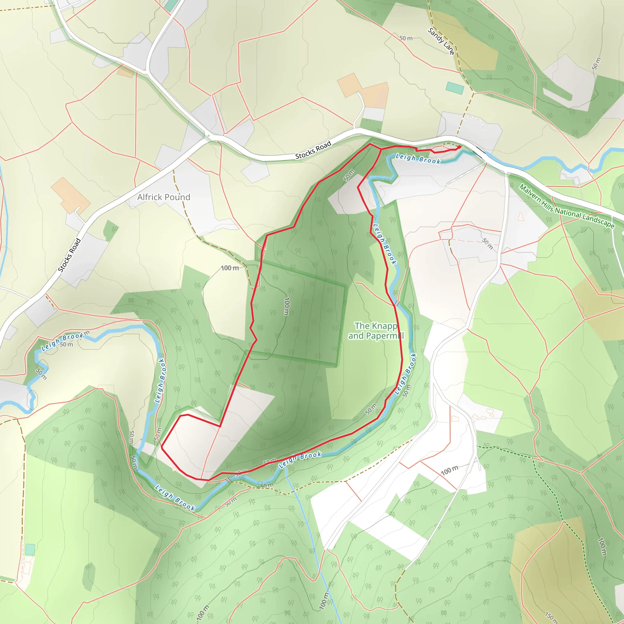 The Knapp and Papermill Loop mobile static map