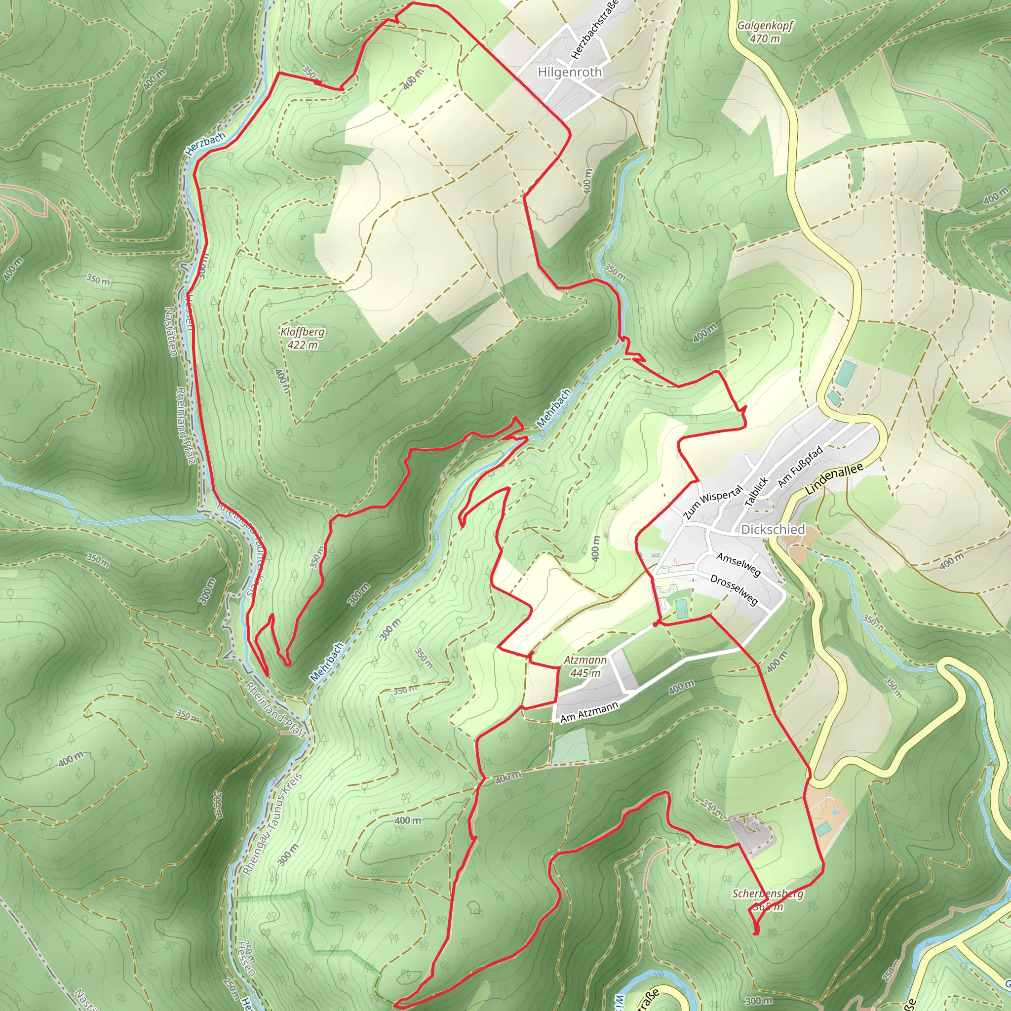 Scherbensberg Loop via Dickschieder Wildwechsel mobile static map