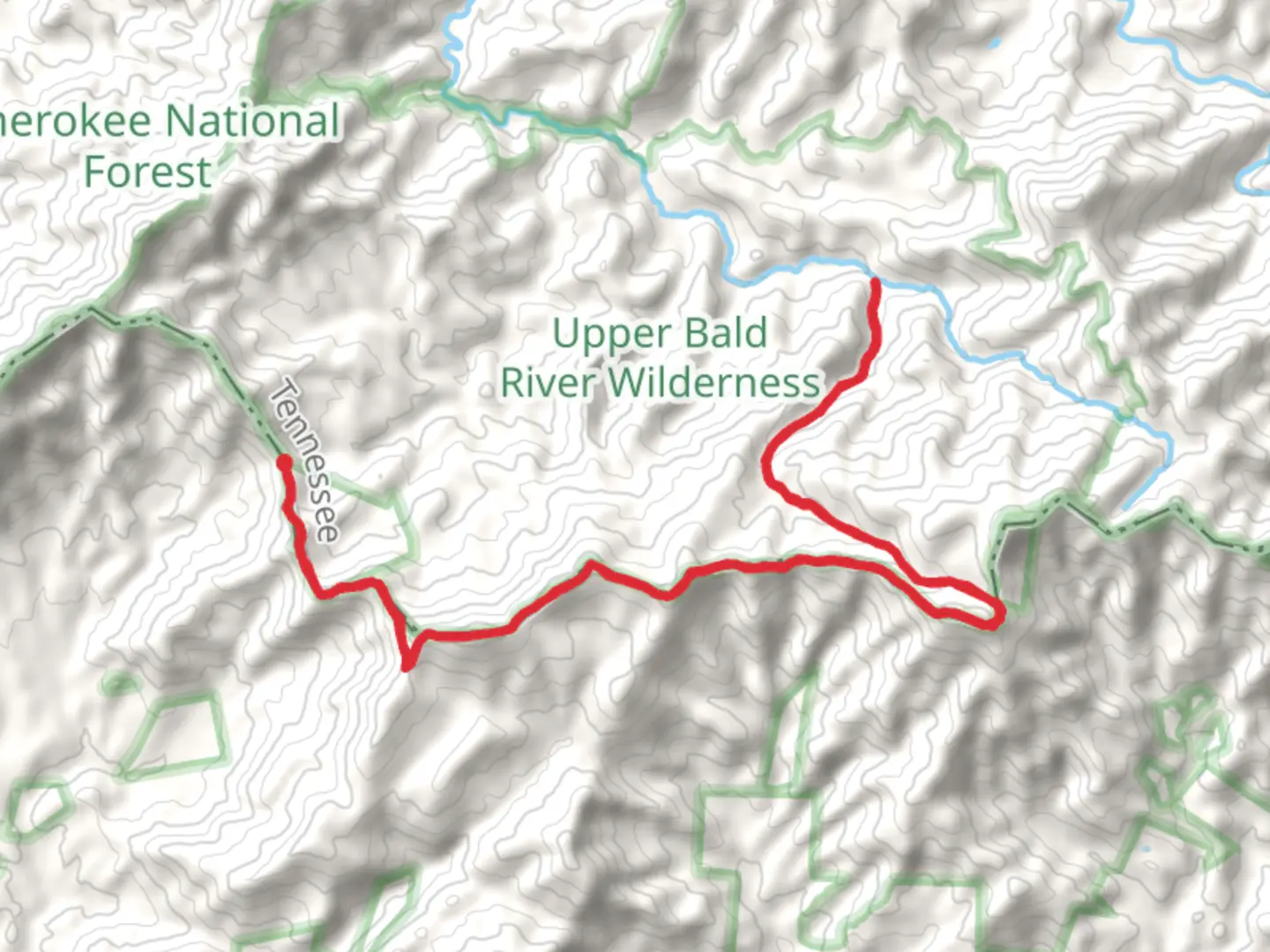 An image depicting the trail Hipps Gap, Hazelnut Knob and Bald Knob via Benton MacKaye Trail and its surrounding area.