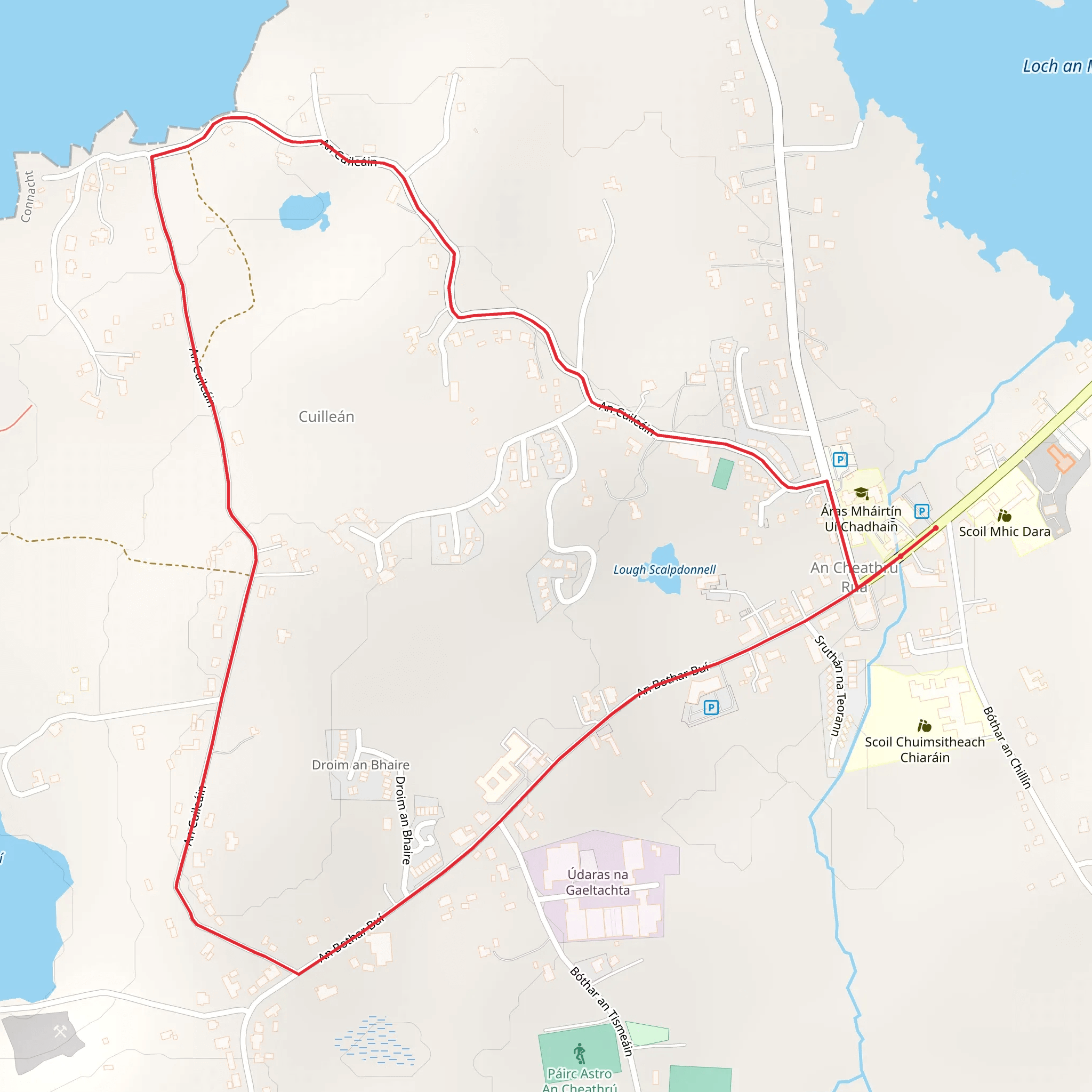 Siuloidi na Ceathrun Rua - Trail 1 Cuillean mobile static map