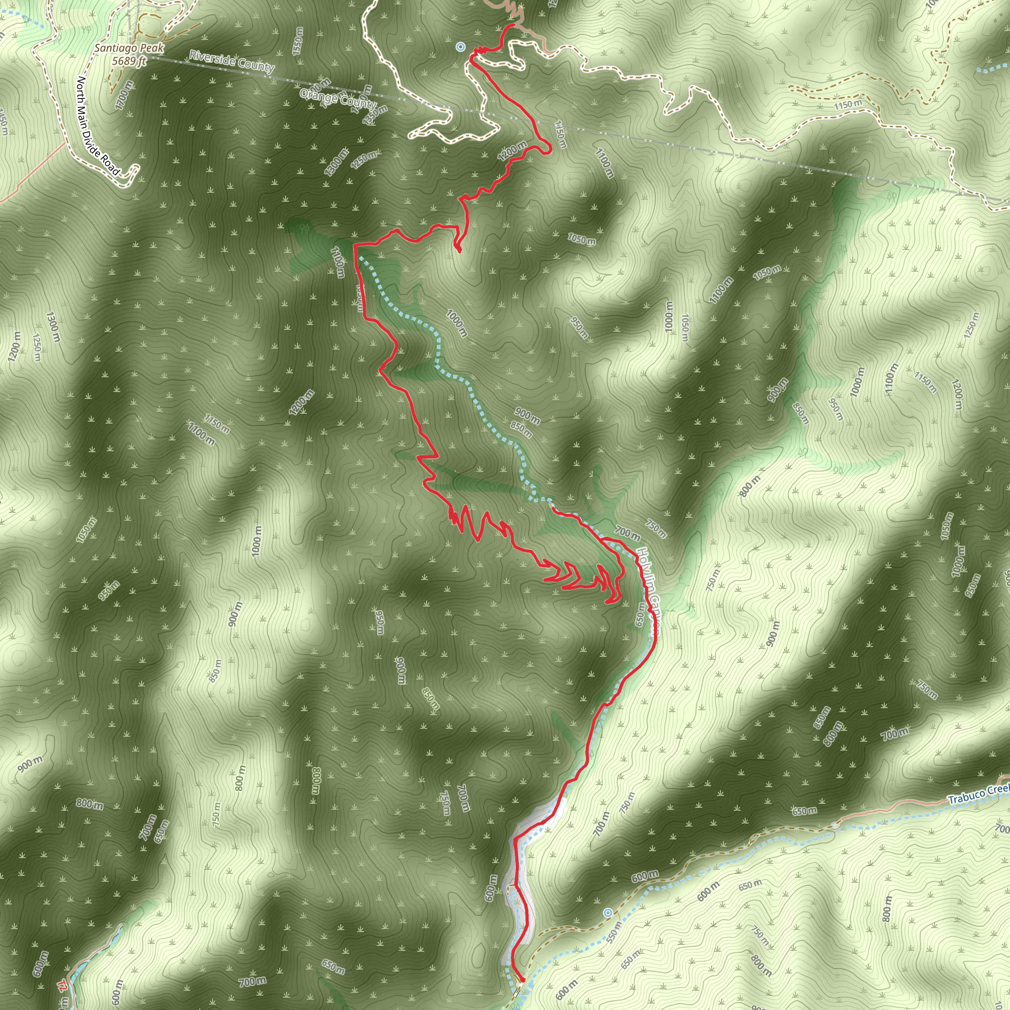 Holly Jim Falls and Holy Jim Hiking Trail mobile static map