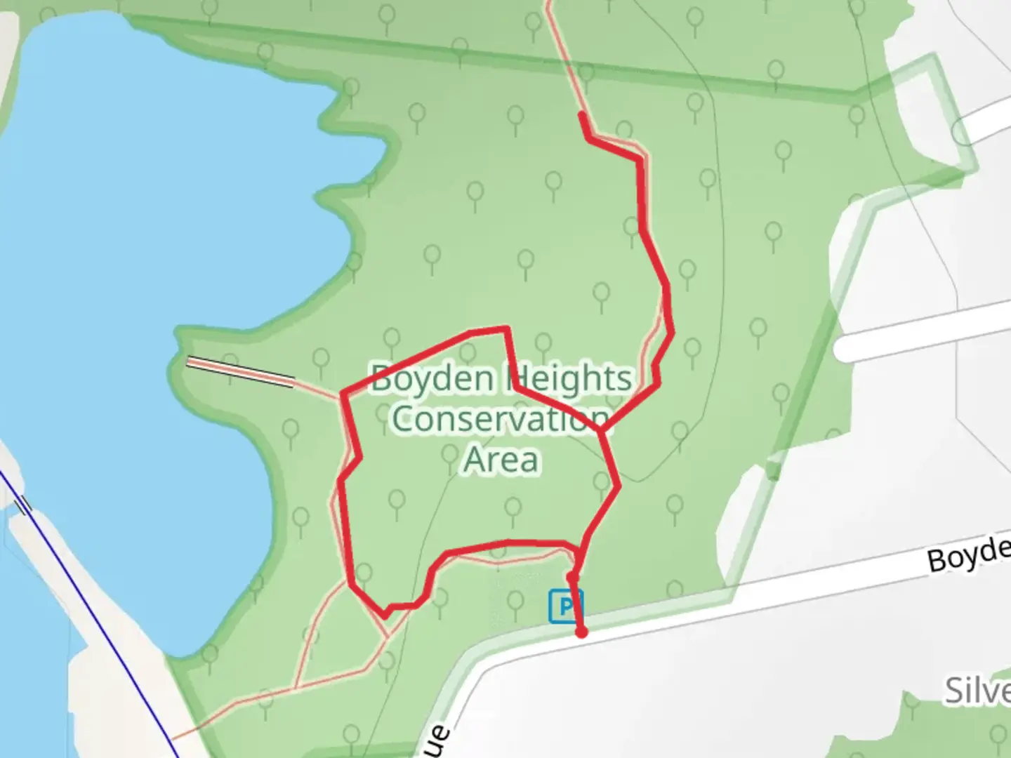 An image depicting the trail Boyden Boulevard Loop and its surrounding area.