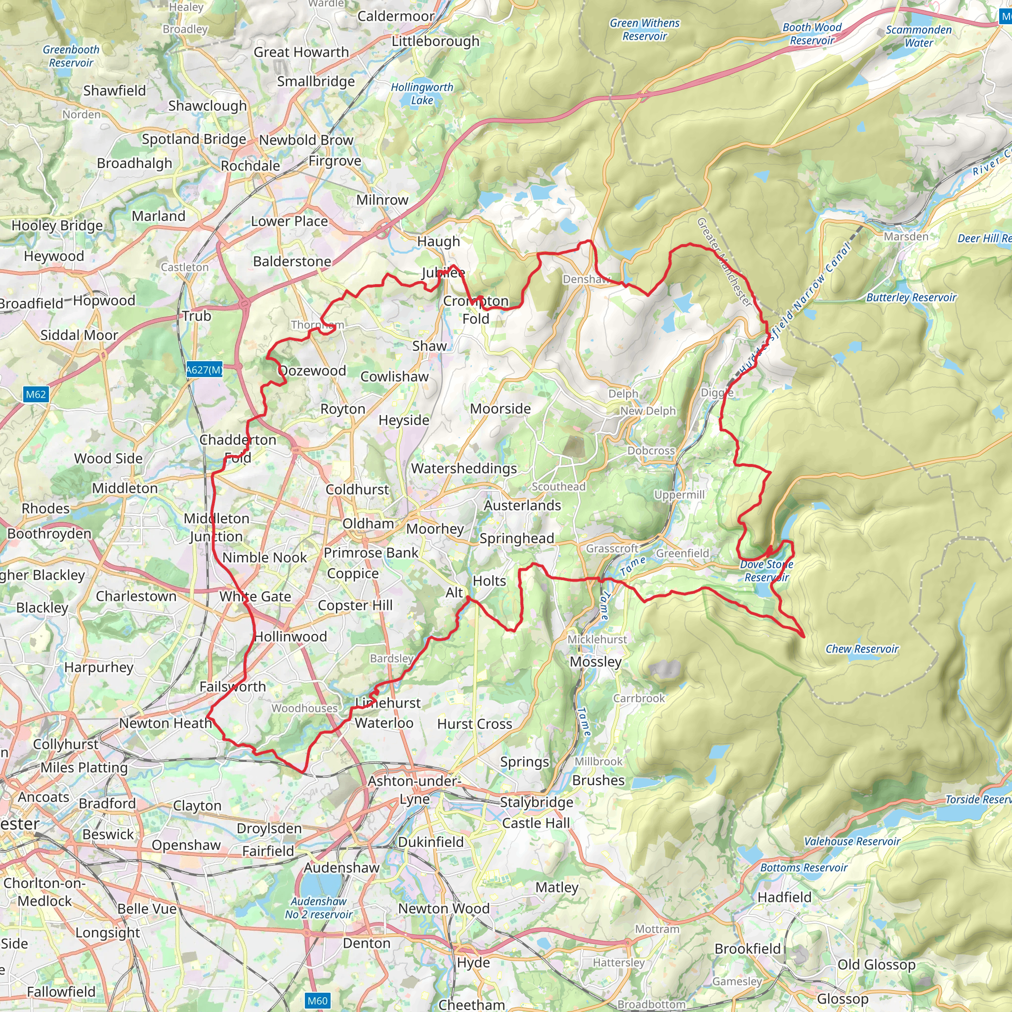Oldham Way mobile static map