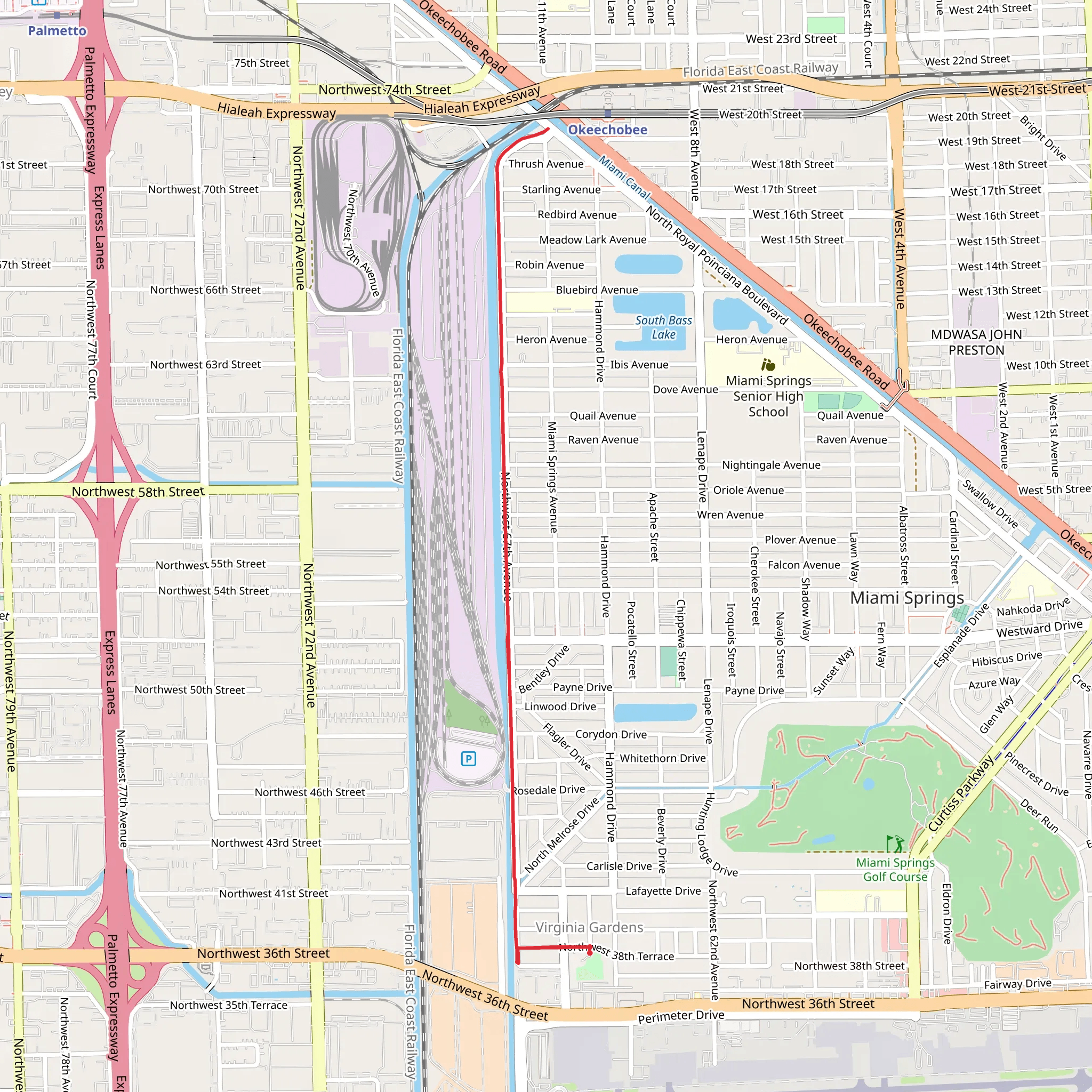 Ludlam Trail mobile static map