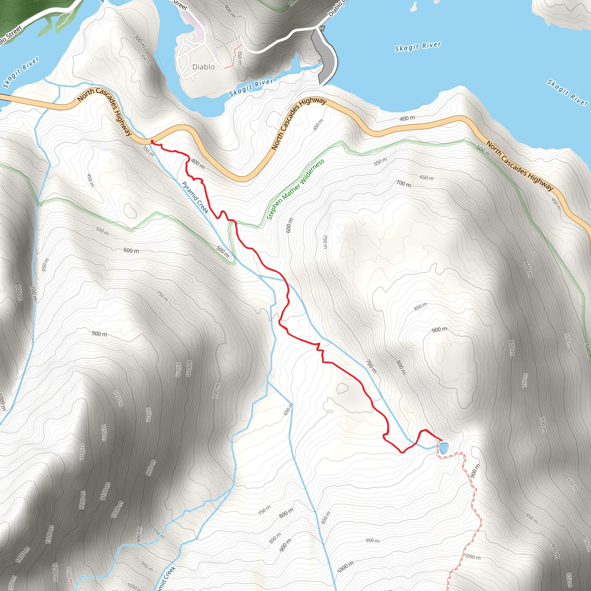 Pyramid Lake Trail mobile static map