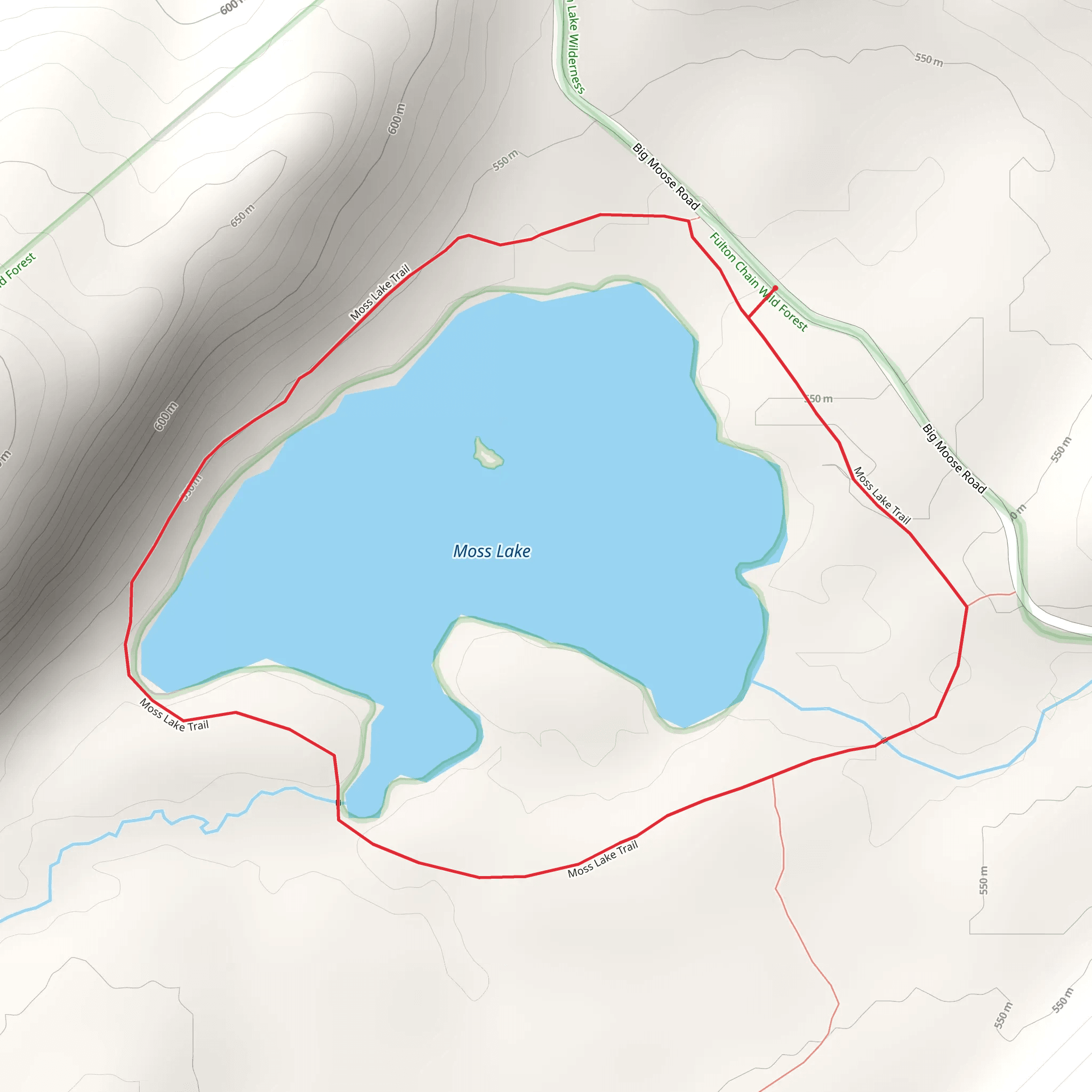Moss Lake Loop Trail mobile static map
