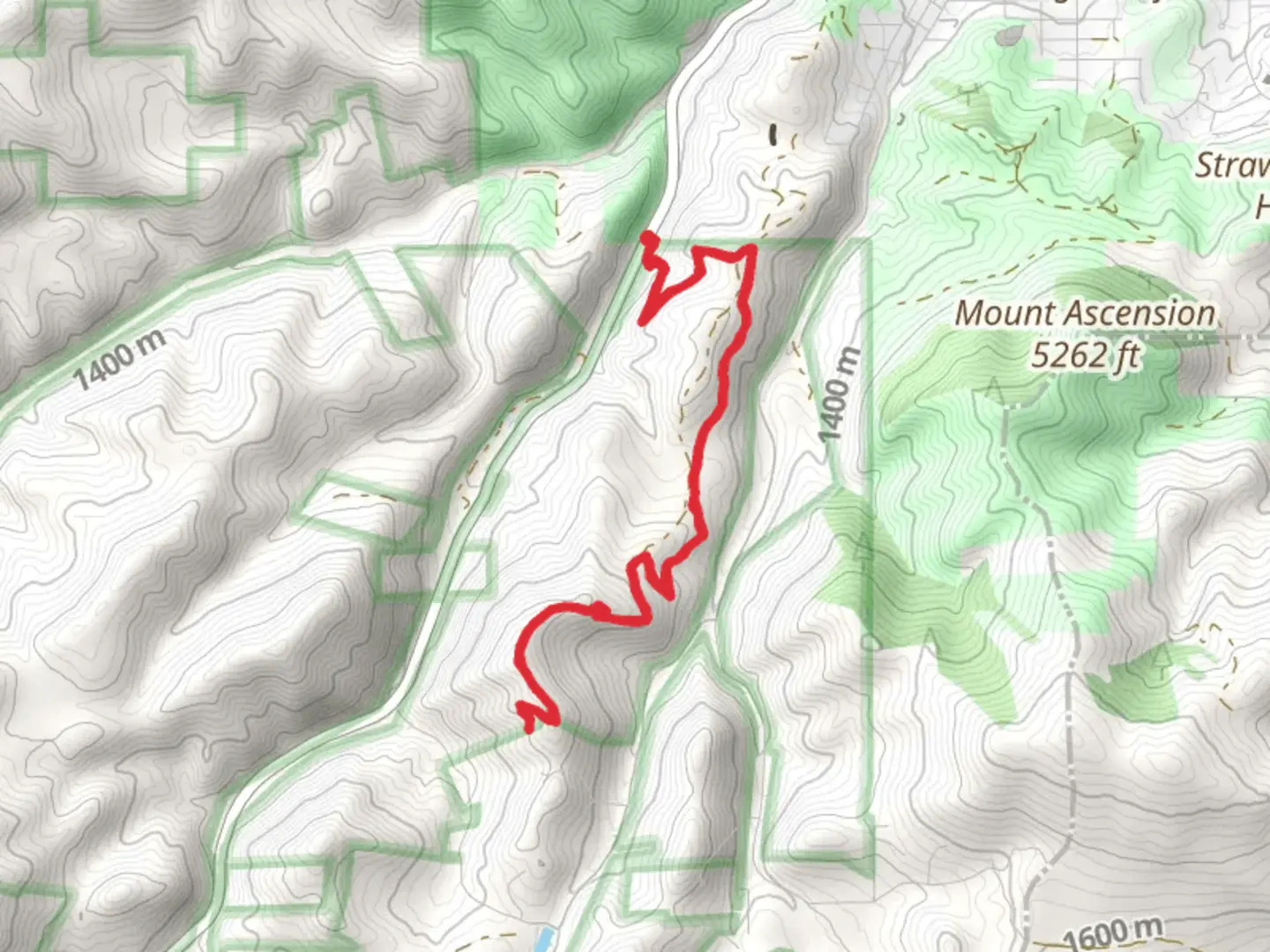 An image depicting the trail Waterline Trail and Rodney Ridge Trail and its surrounding area.
