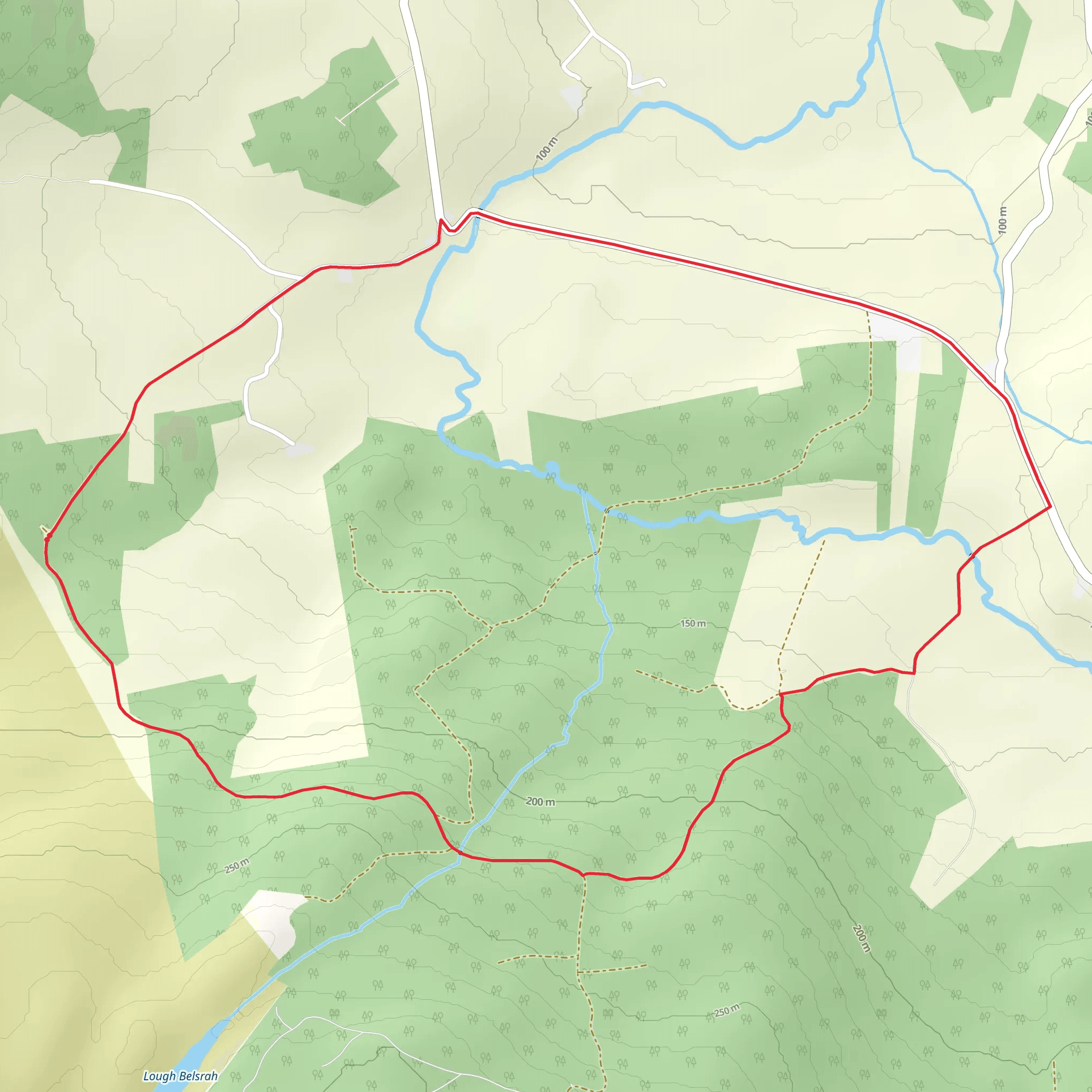 Slieve Aughty Trails - Sonnagh Old Loop mobile static map