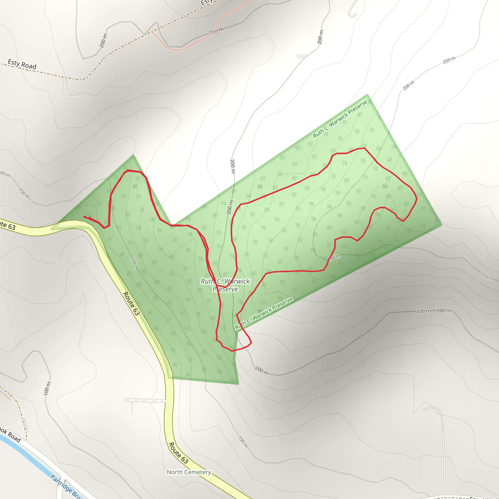 Warwick Preserve Loop mobile static map