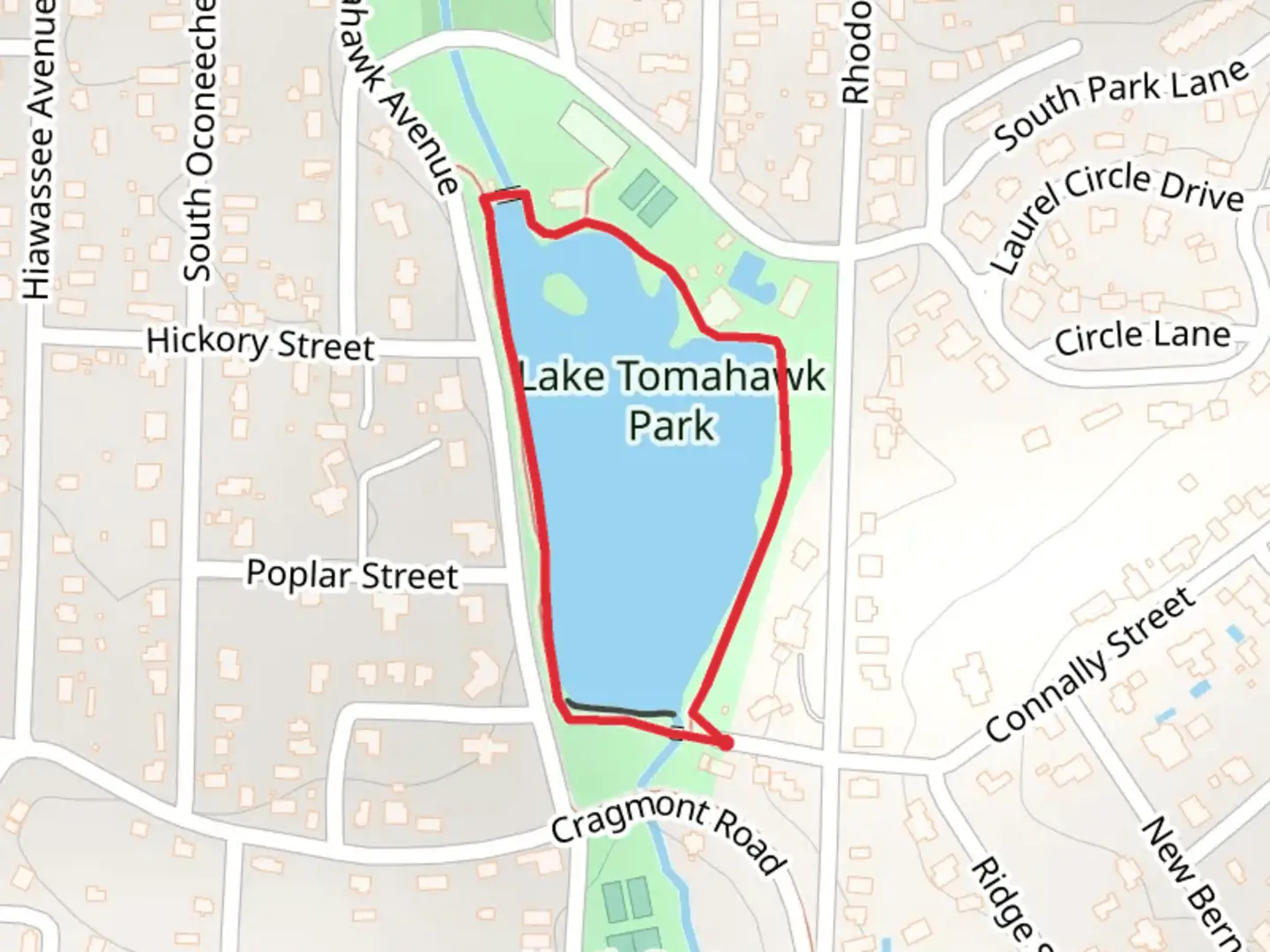 An image depicting the trail Lake Tomahawk Loop and its surrounding area.