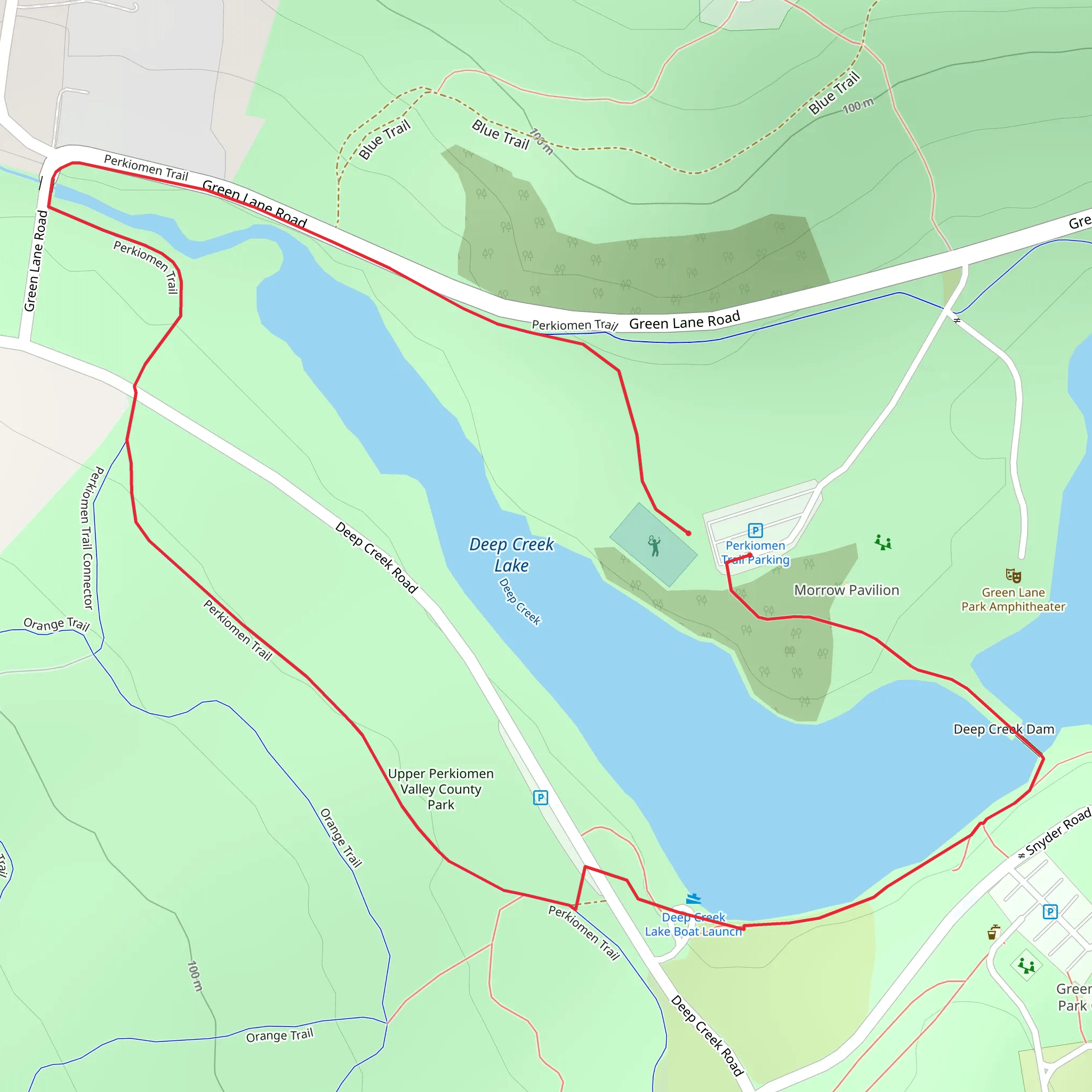 Deep Creek Lake Loop mobile static map