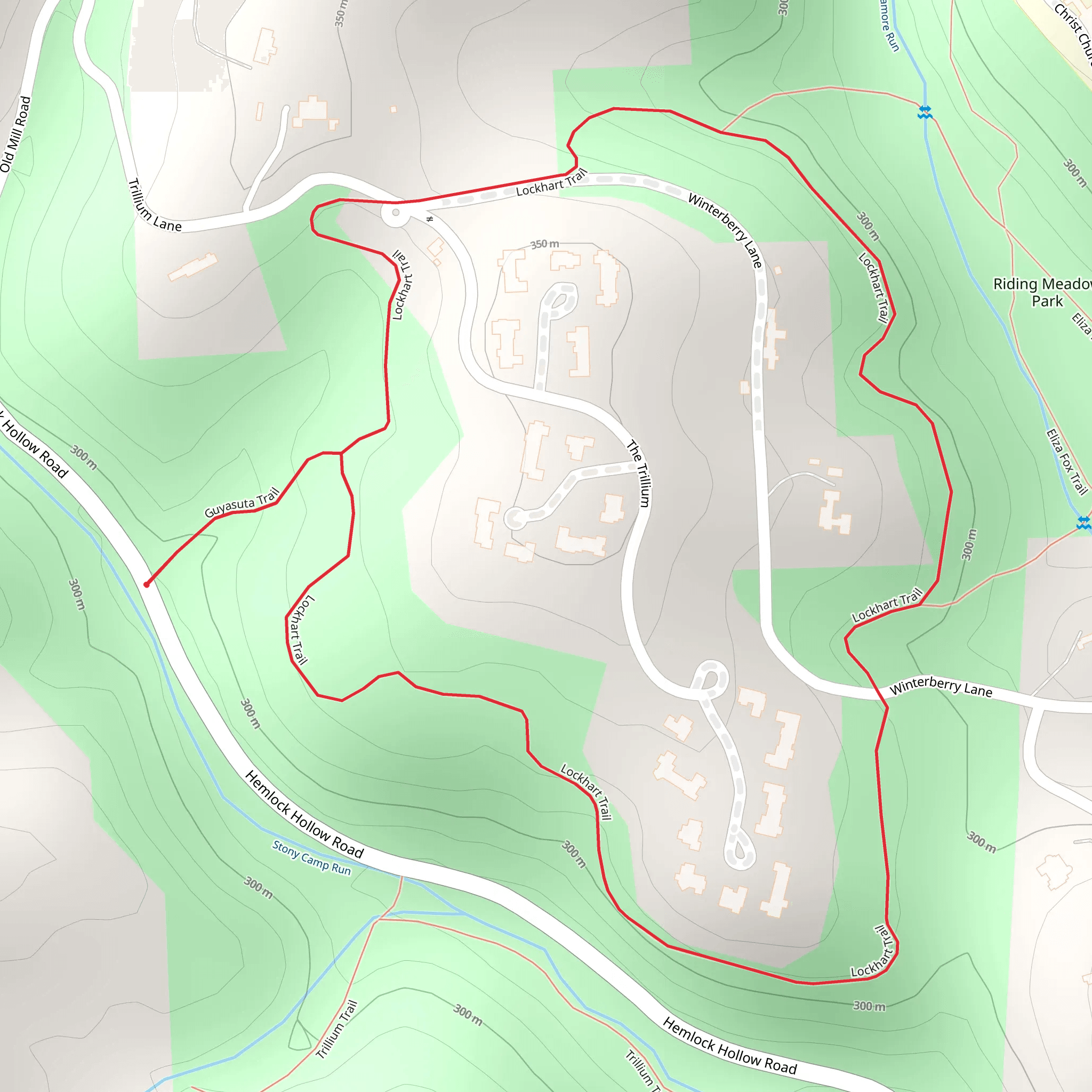 Lockhart and Guyasuta Loop Trail mobile static map