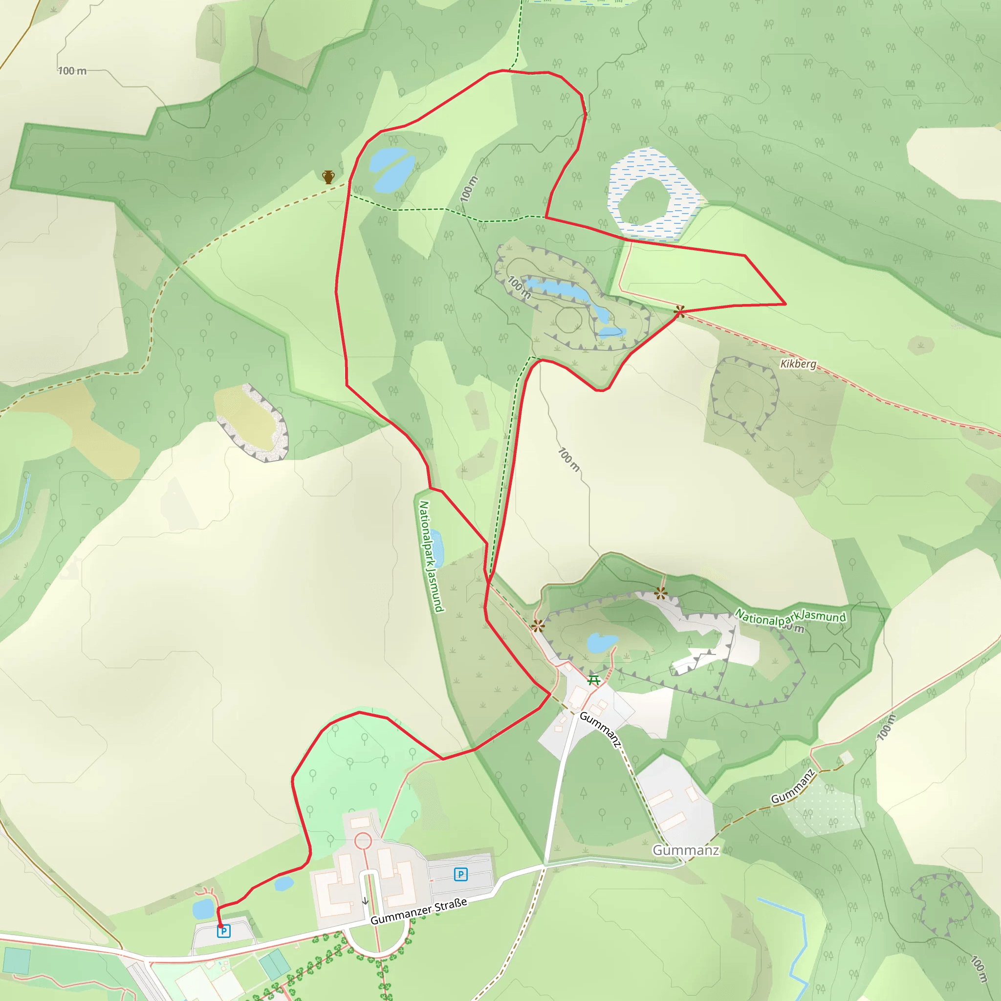 Natur- und Kreidelehrpfad um den Kreidebruch Gummanz mobile static map