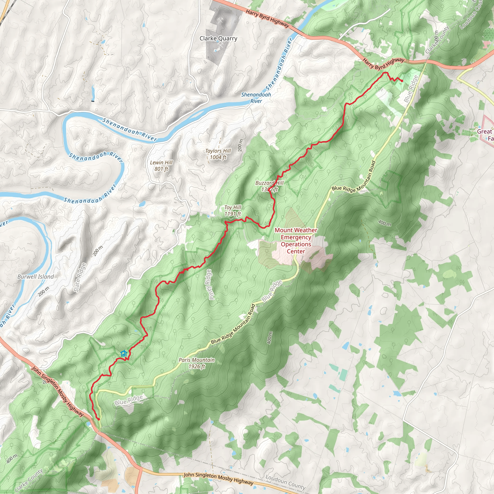 Appalachian Trail - Bears Den Park mobile static map