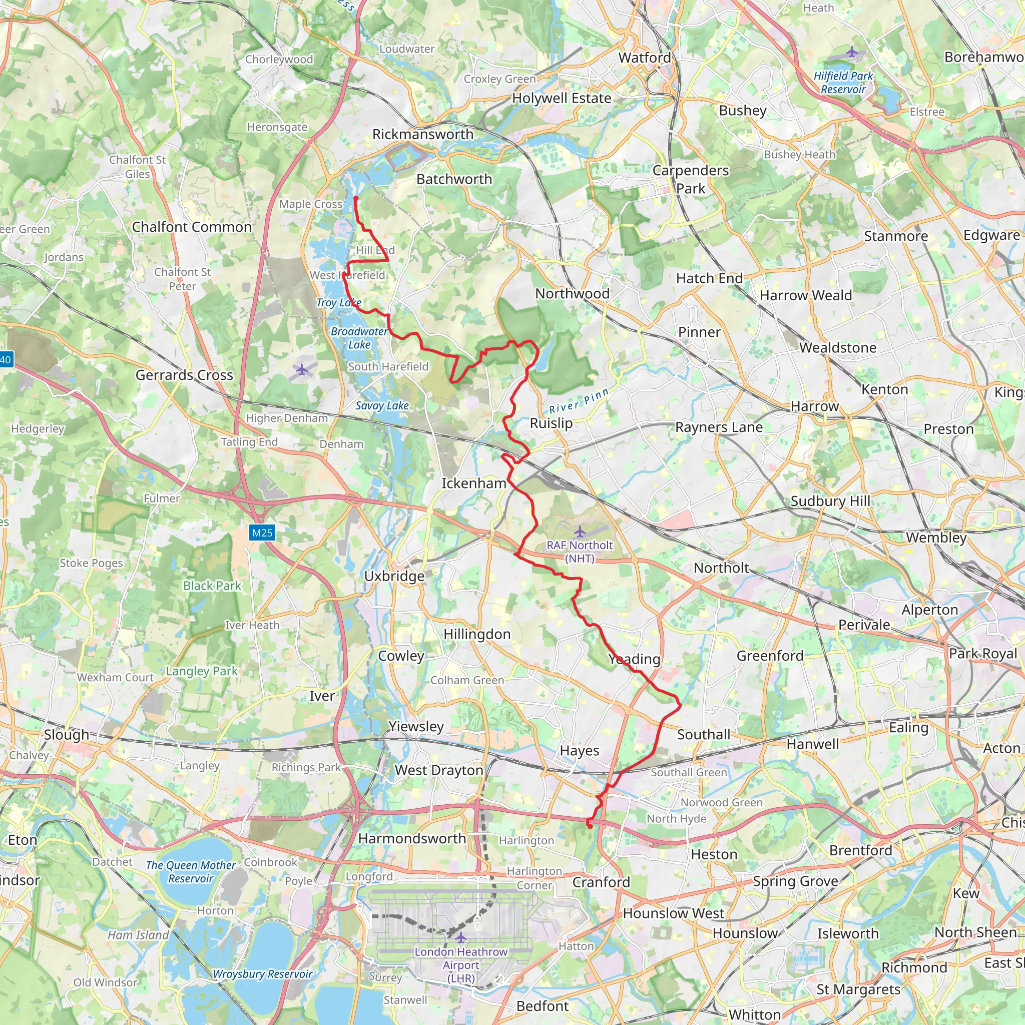 Hillingdon Trail mobile static map