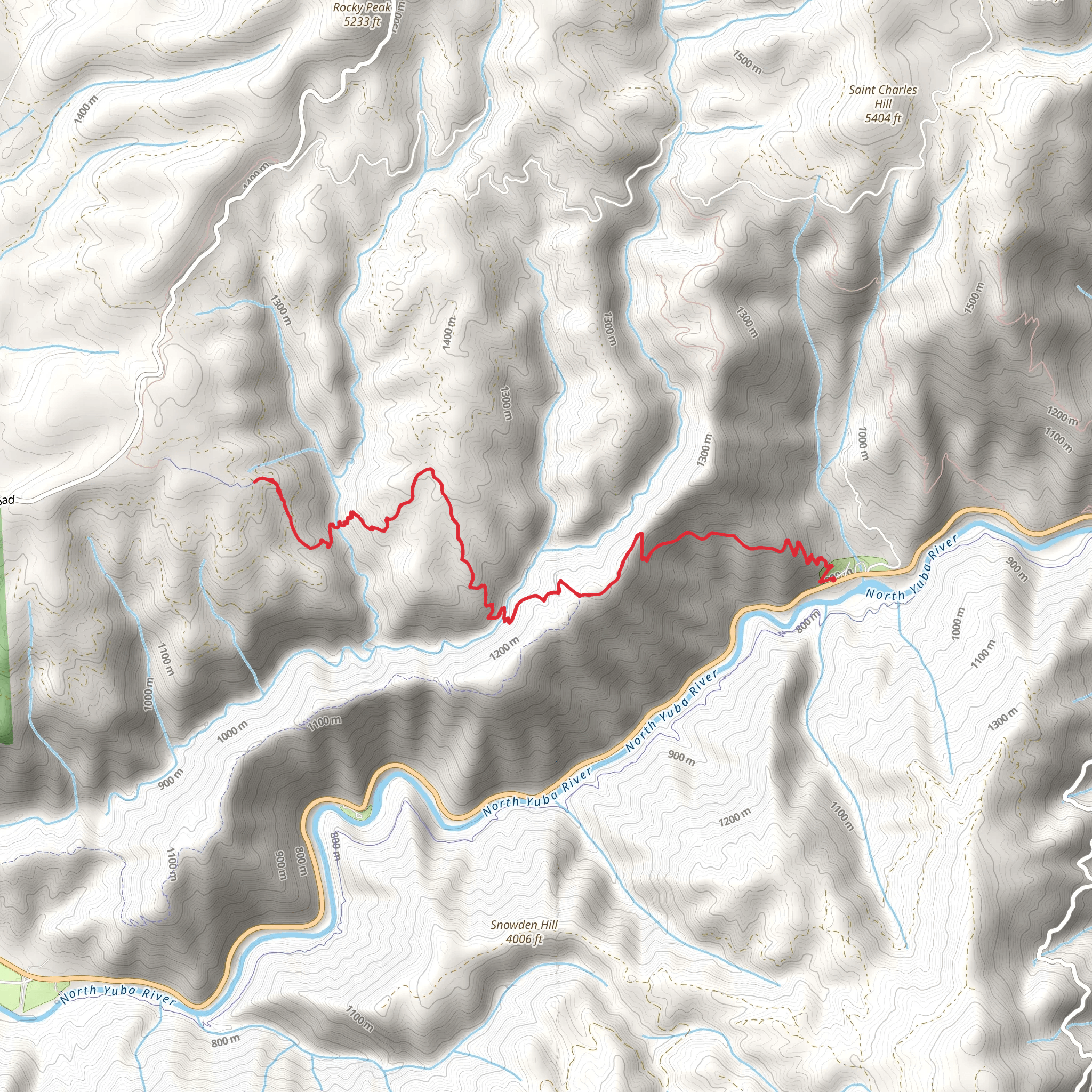 Halls Ranch Trail mobile static map