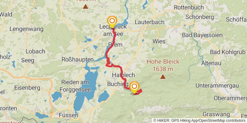 Wasserläufer - Route stage 10 Map