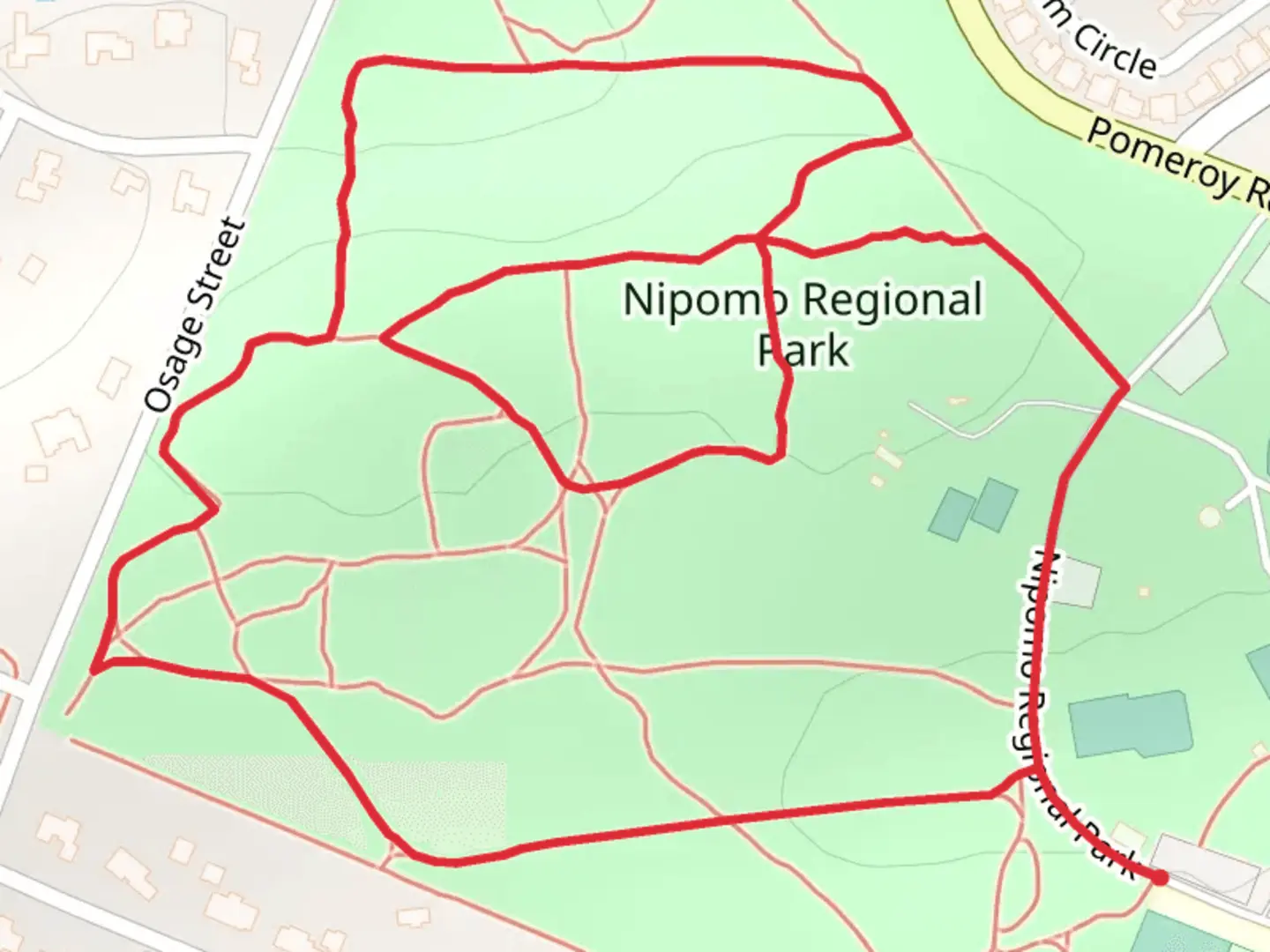 An image depicting the trail Nipomo Regional Park Loop and its surrounding area.