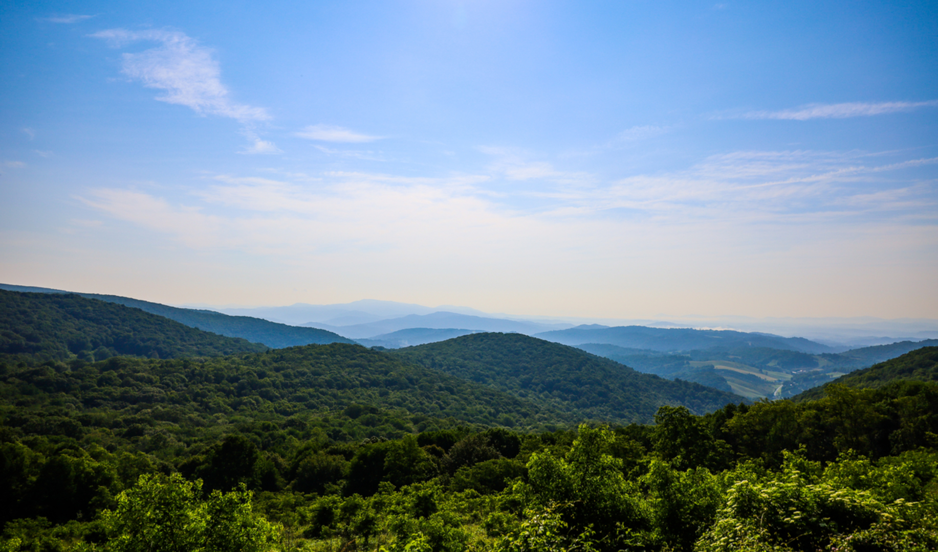 An image depicting the trail Cabin Ridge Trail via Virginia Highlands Trail and its surrounding area.