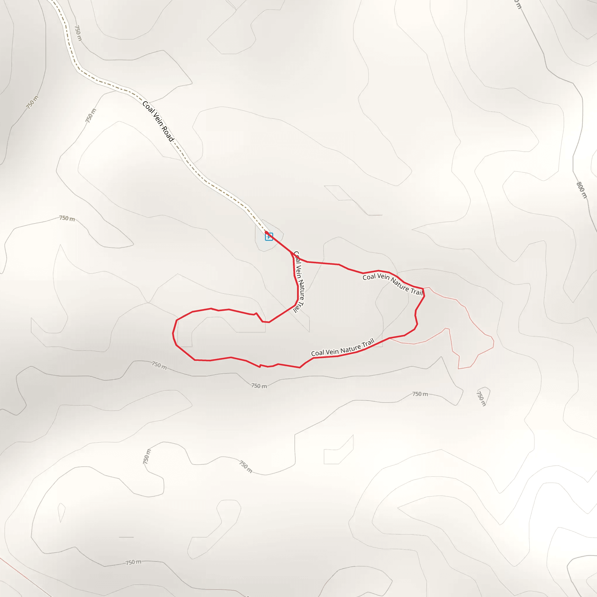 Coal Vein Nature Loop Trail mobile static map