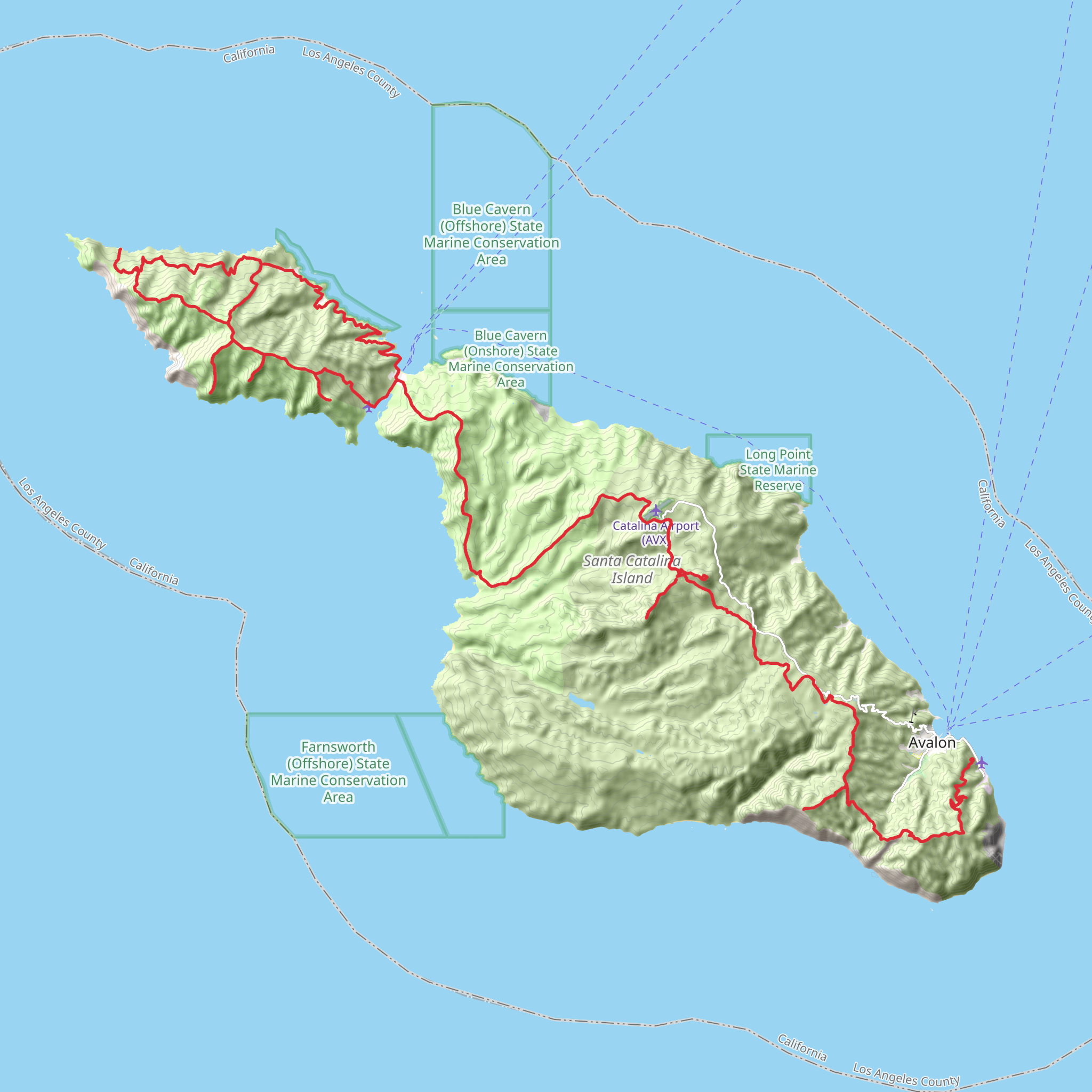 Trans-Catalina Trail mobile static map