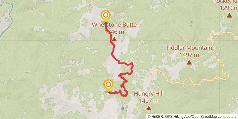Kalmiopsis Rim Trail stage 5 Map