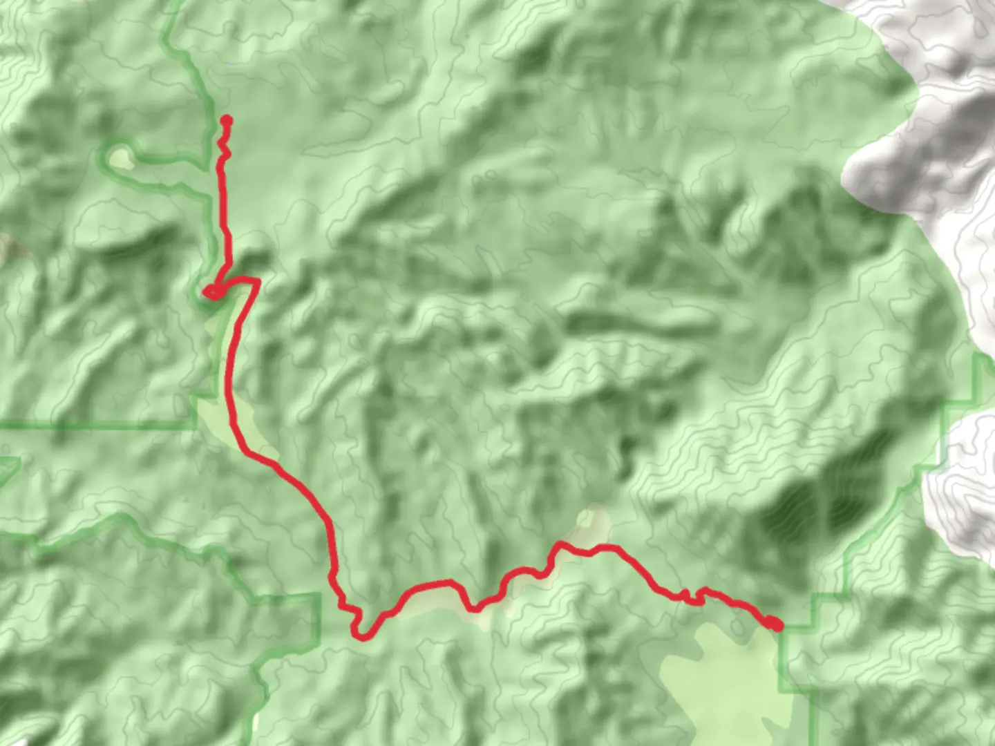 An image depicting the trail Mutau Flat Road and Johnston Ridge Trail and its surrounding area.
