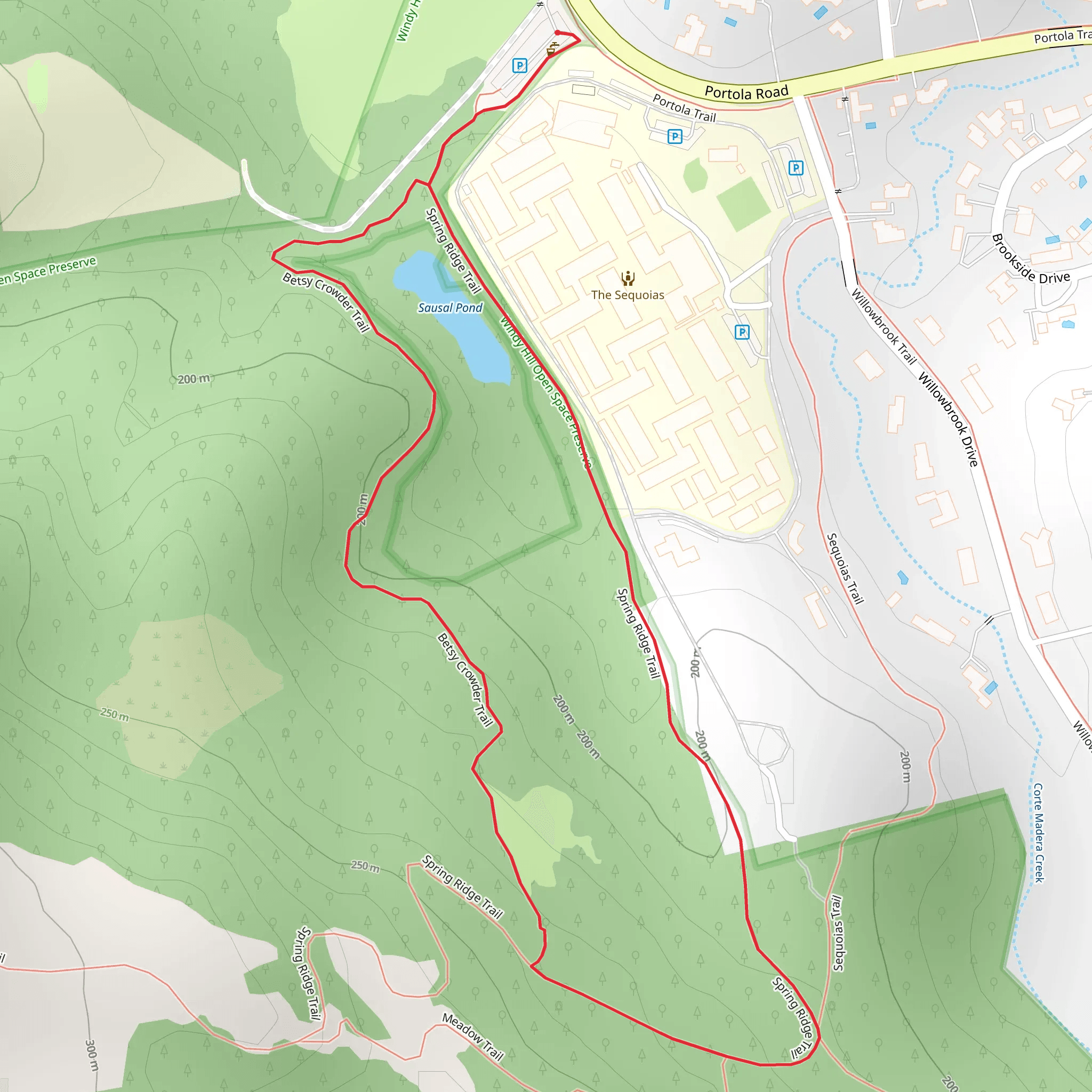 Betsy Crowder and Spring Ridge Loop Trail mobile static map
