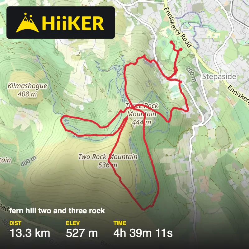 A map preview of the recording fern hill two and three rock.