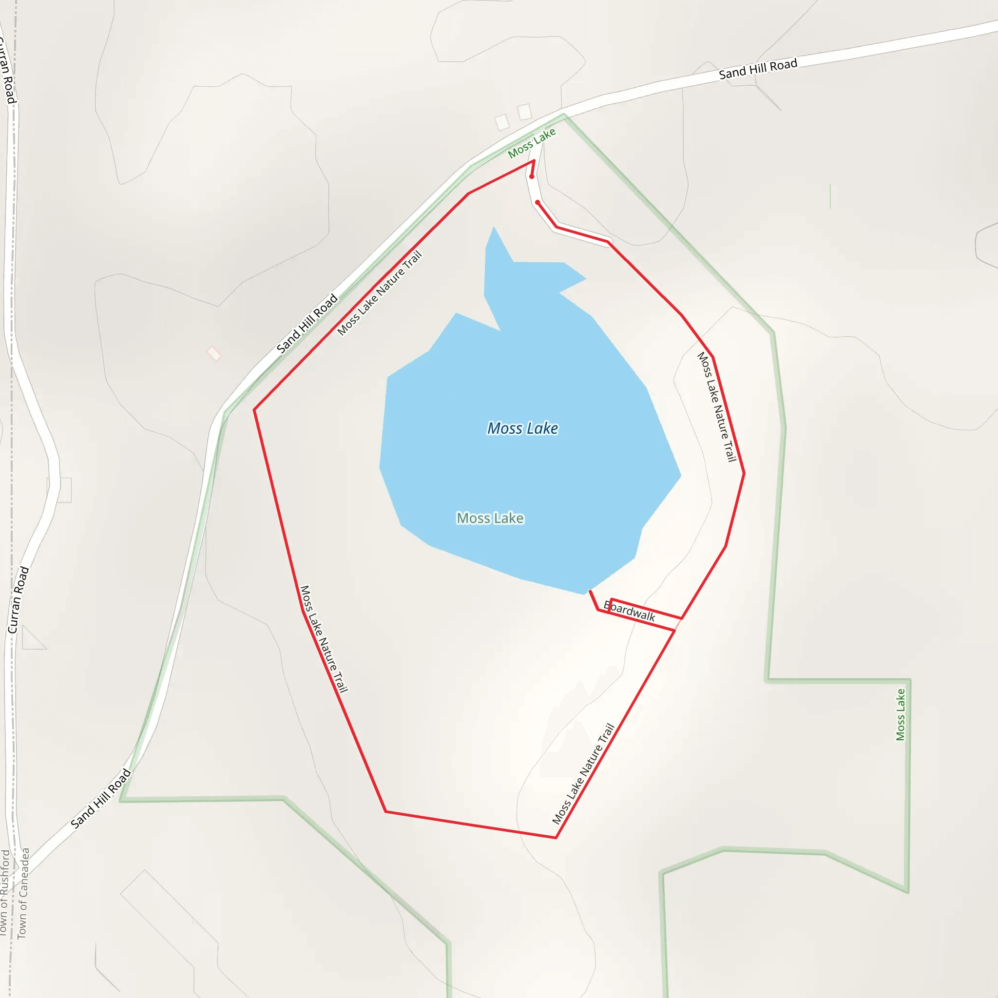 Moss Lake Loop mobile static map