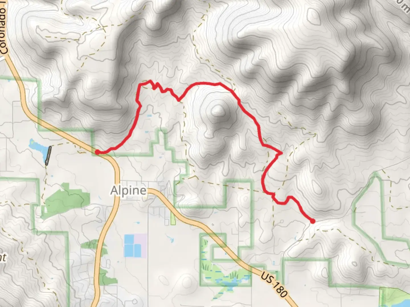 An image depicting the trail Georges Lake Trail and its surrounding area.