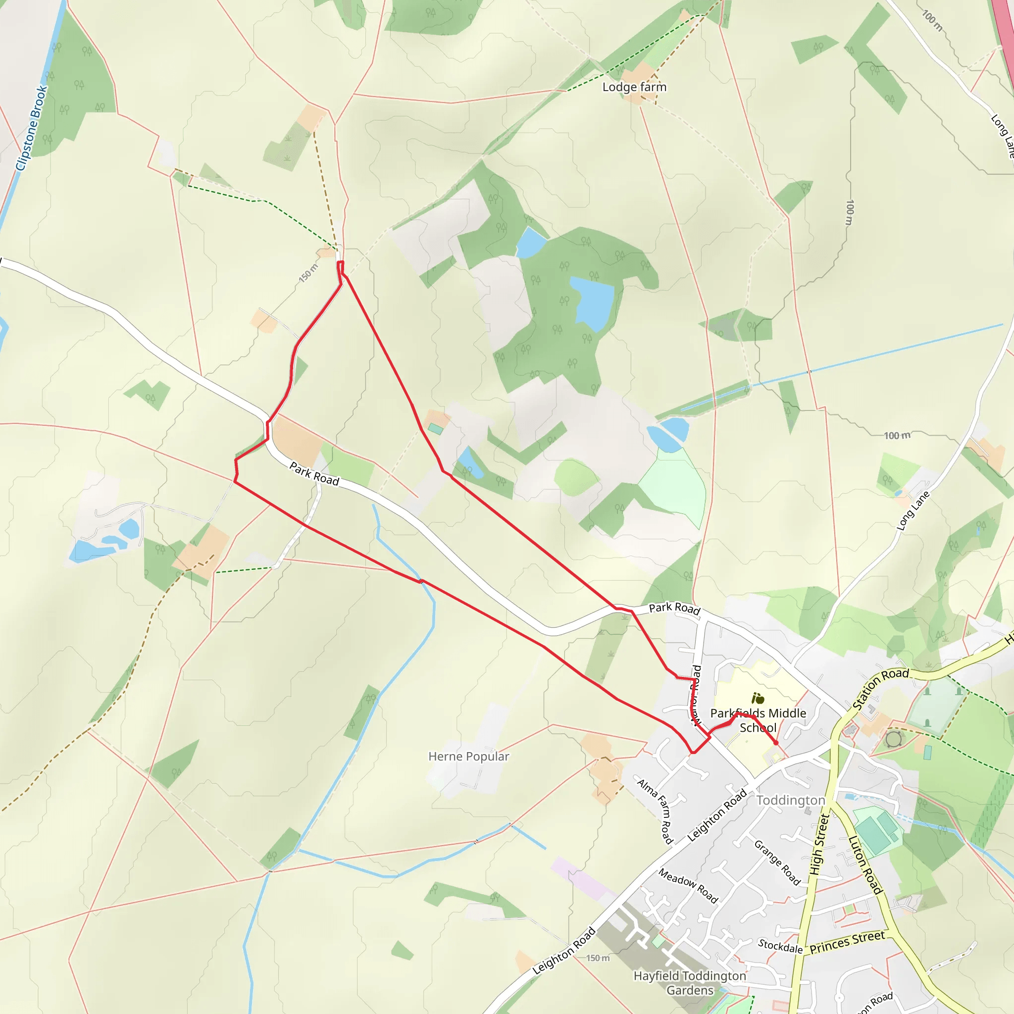 Toddington Park Loop mobile static map