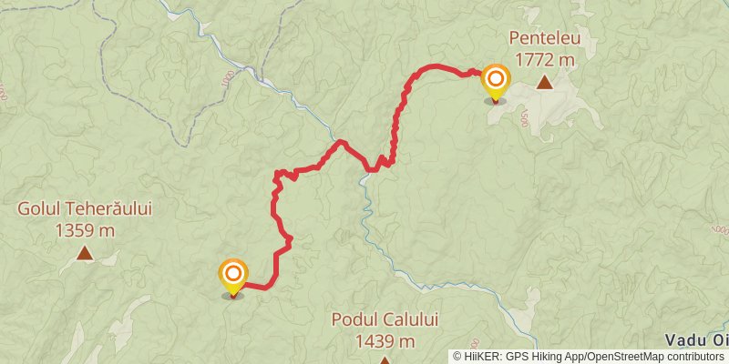 Trans Carpathian Hike stage 89 Map