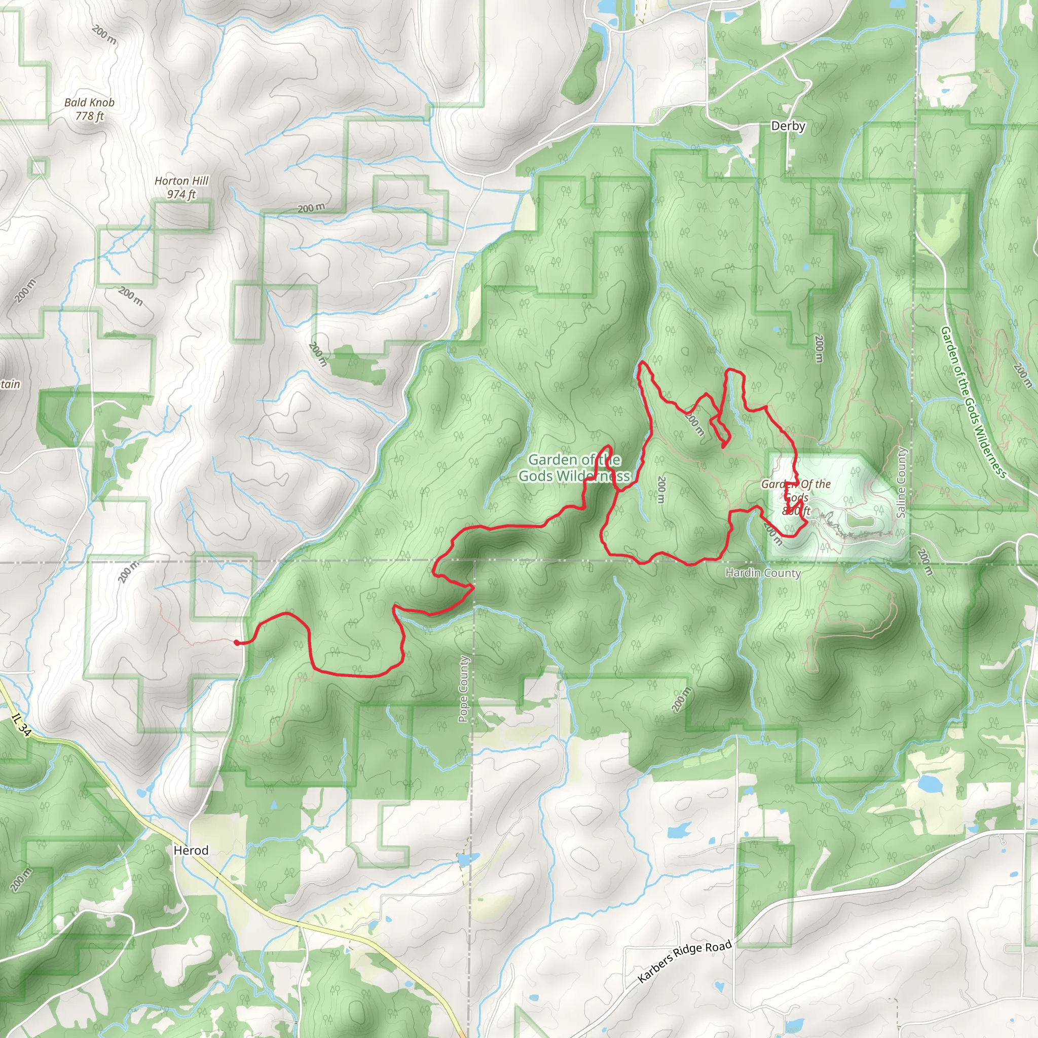 Garden Of the Gods via River to River Trail mobile static map