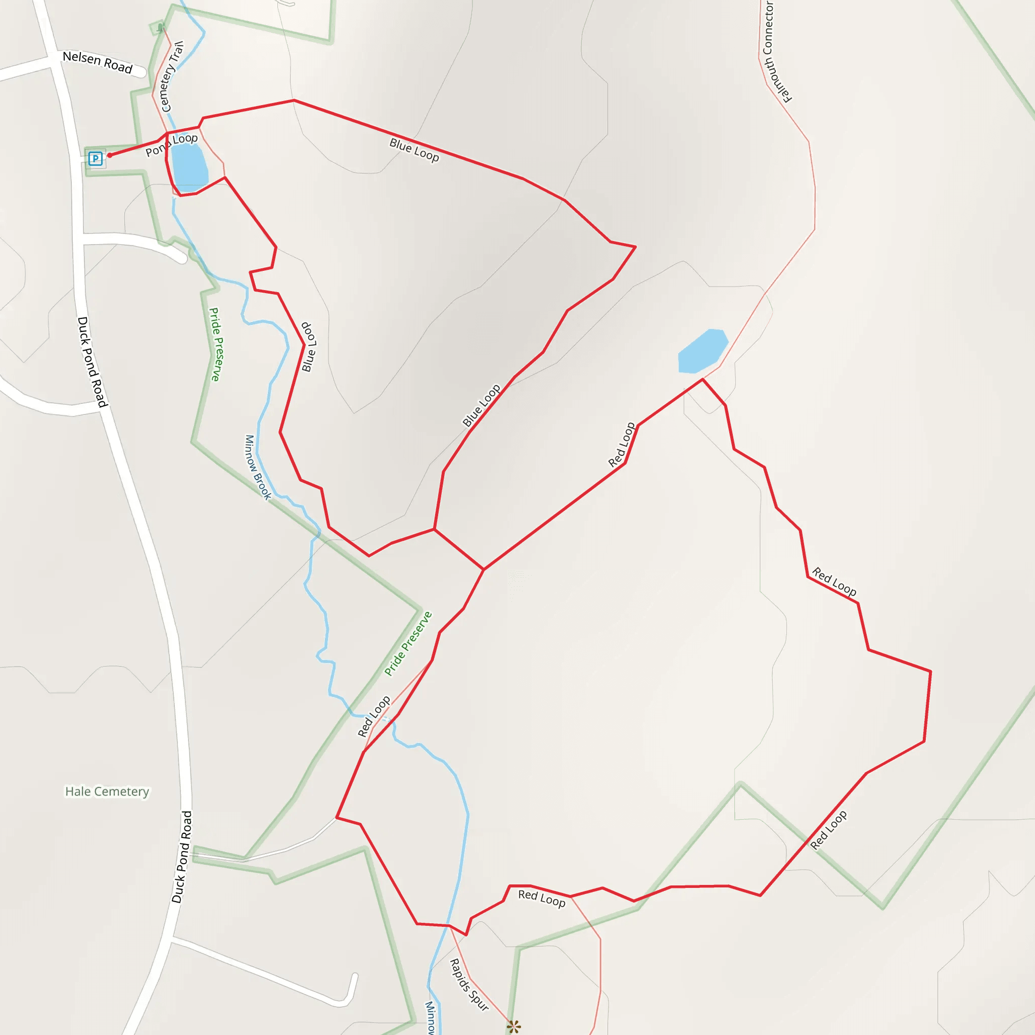 Borrow Pit and Minnow Brook Loop mobile static map