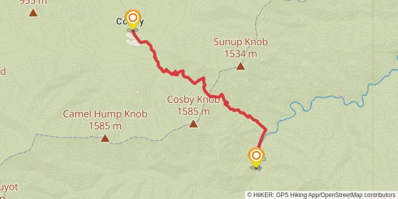 Low Gap Trail stage 2 Map