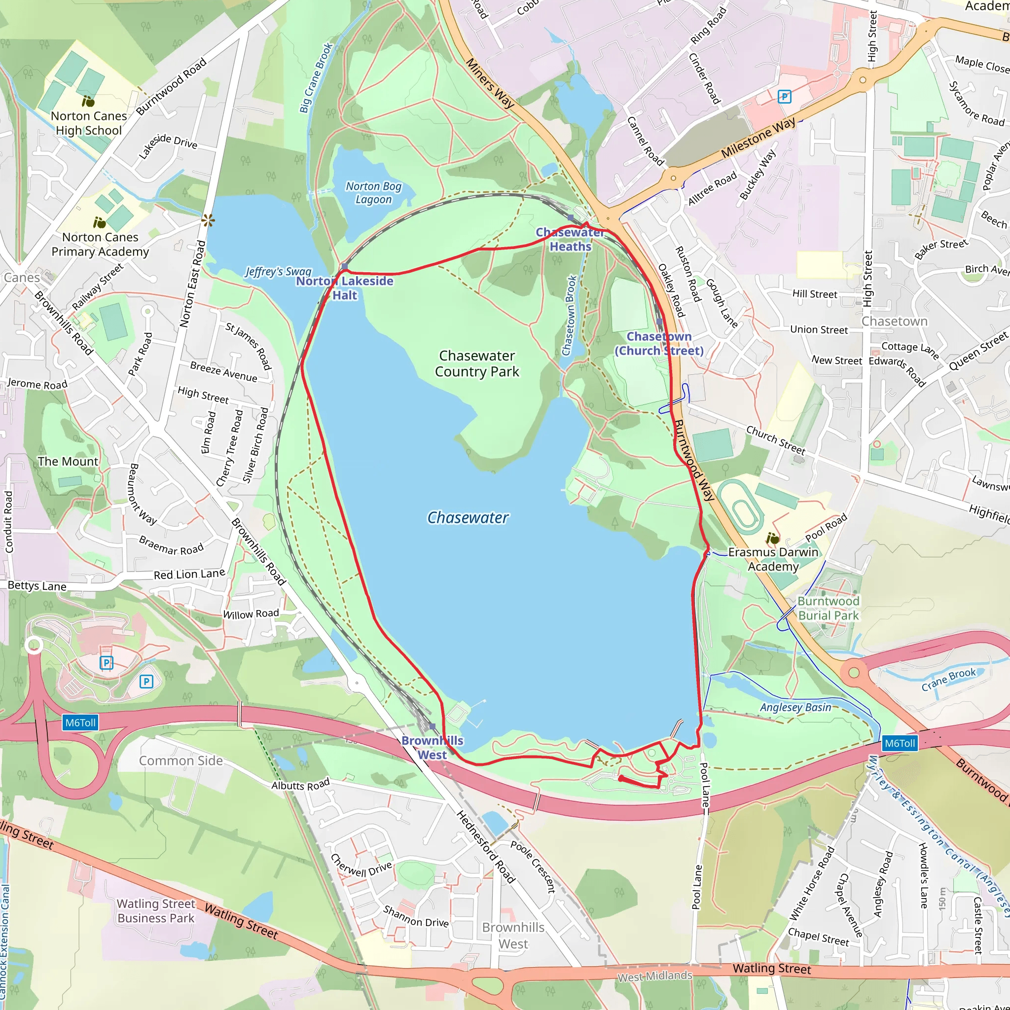 Chasewater Country Park mobile static map