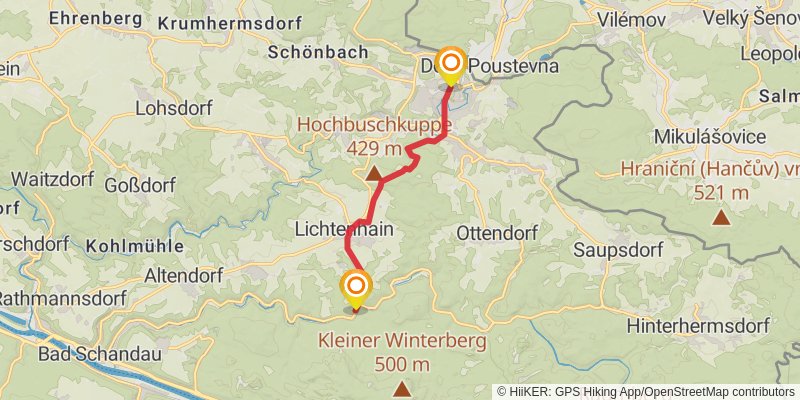 Malerweg spur 1 Map