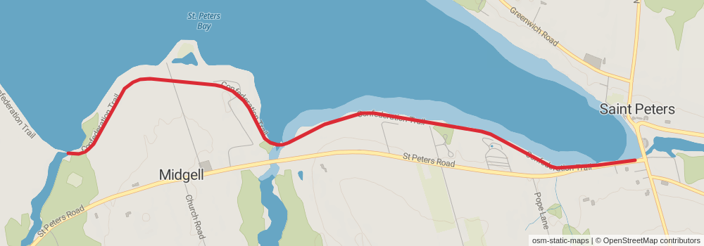 The Island Walk - Prince Edward Island stage 22 Map