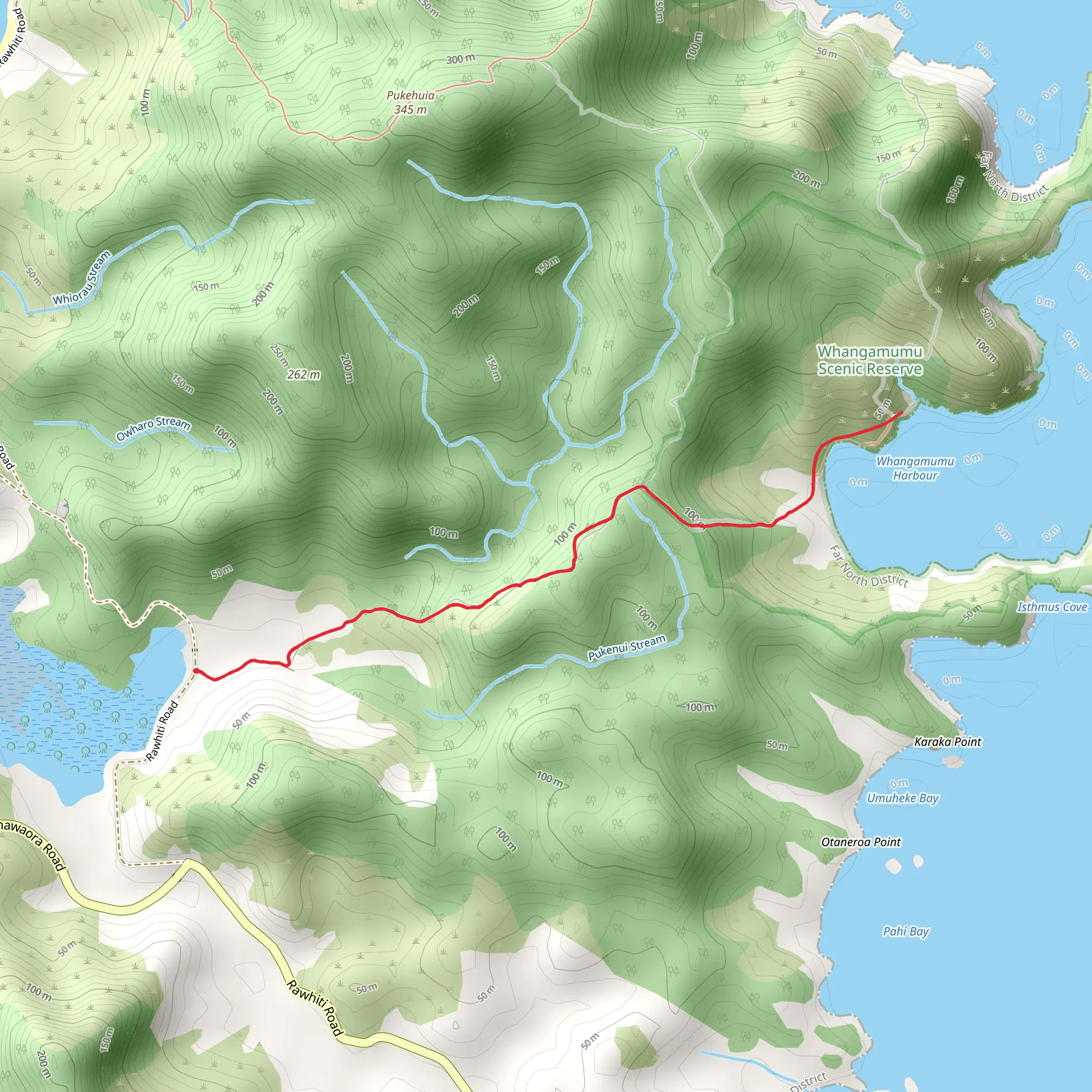 Whangamumu Track mobile static map