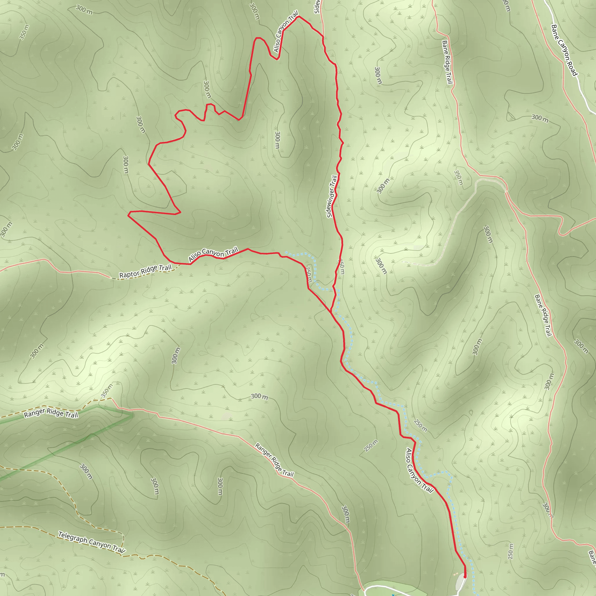Aliso Canyon Loop Trail mobile static map