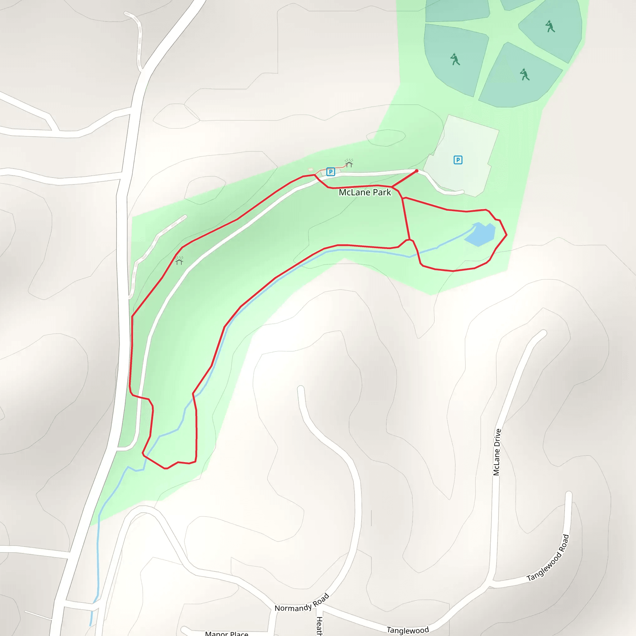 McLane Park Loop mobile static map